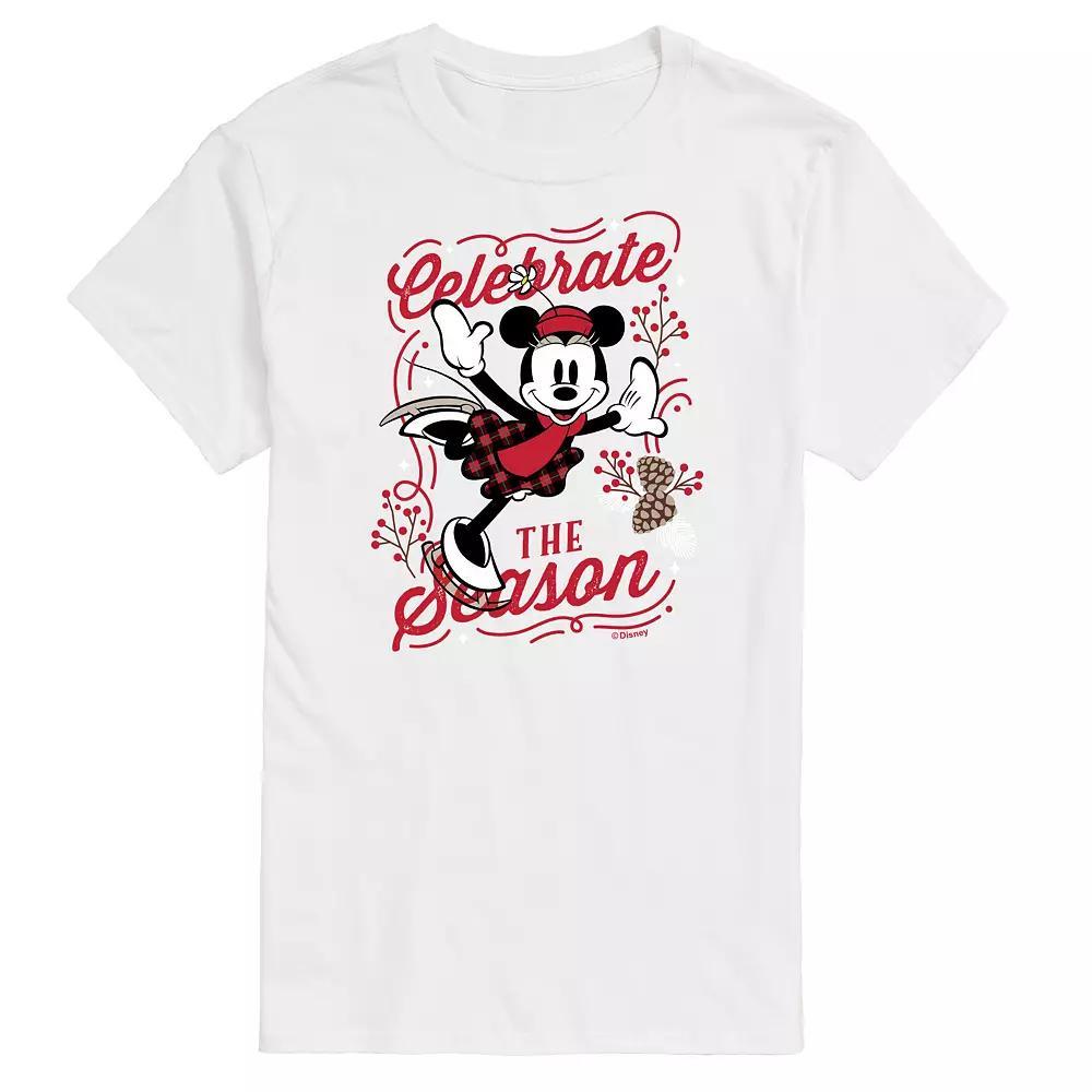 Disneys Minnie Mouse Mens Celebrate The Season Graphic Tee Product Image