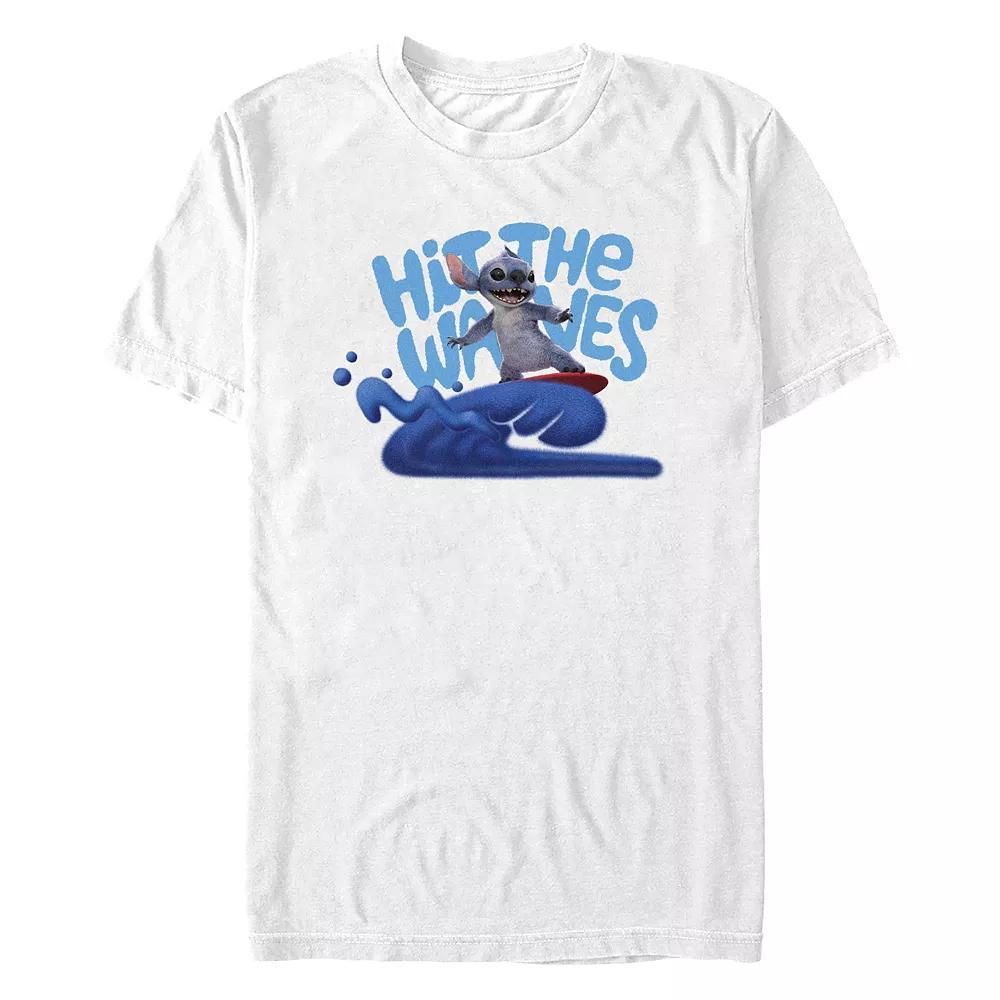 Disney's Lilo & Stitch Hit The Waves Big & Tall Graphic Tee, Men's, Size: XXL Tall, White Product Image