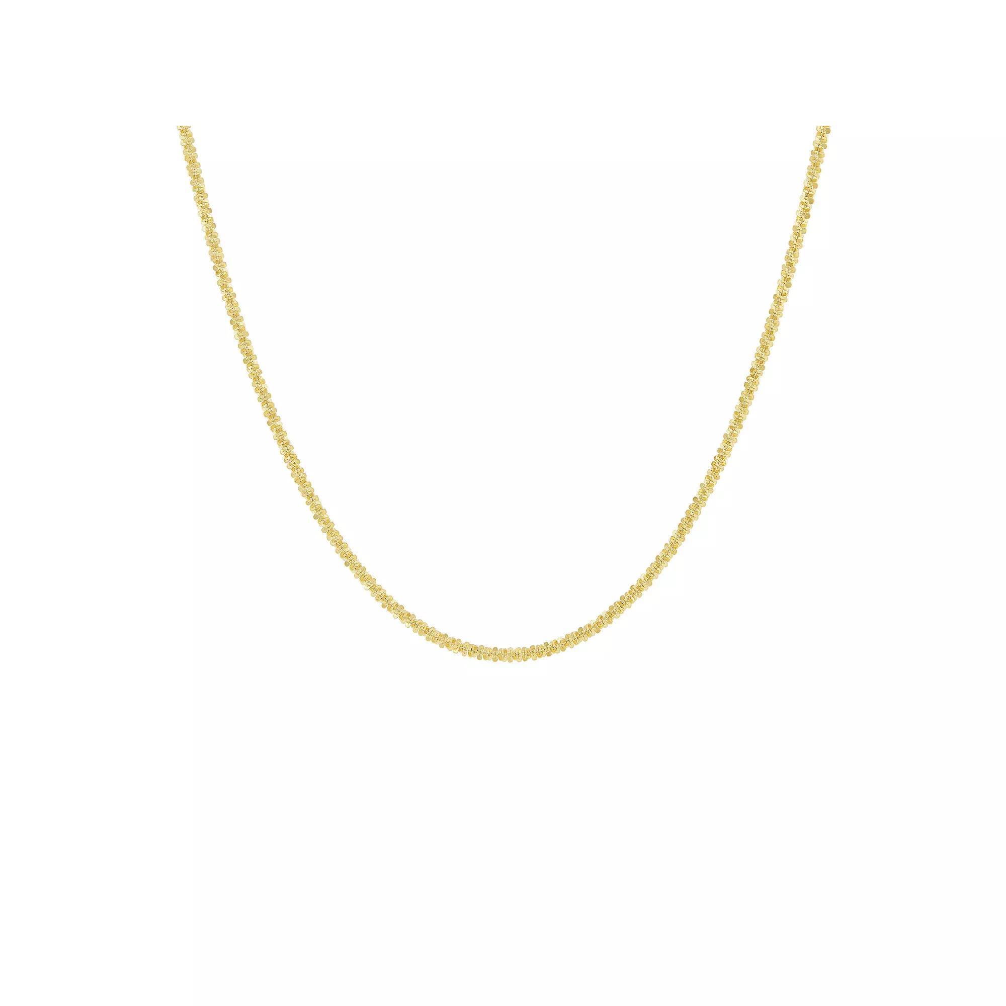 PRIMROSE Sterling Silver Sparkle Chain Necklace, Women's, Size: 20", Gold Tone Product Image