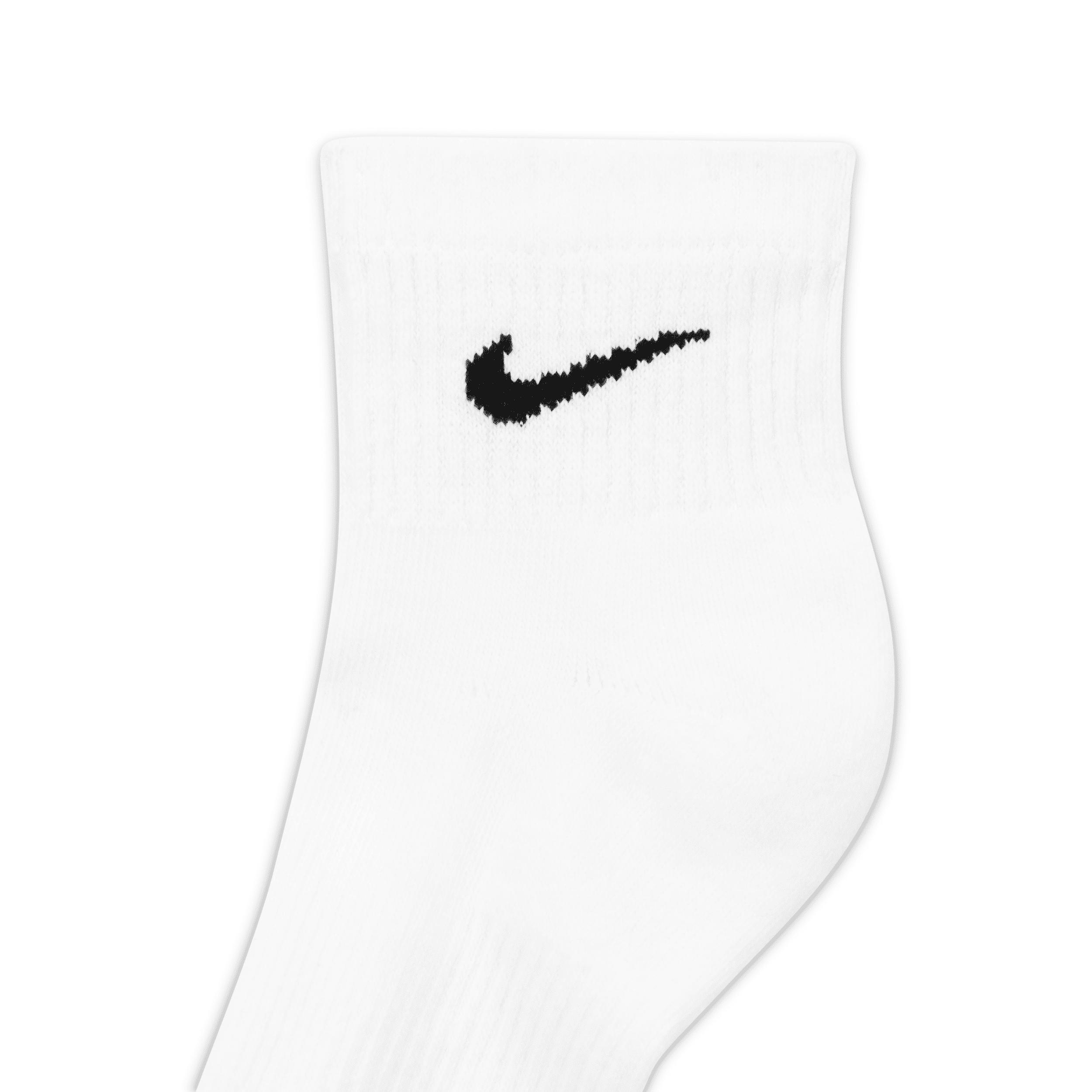Men's Nike 3-pack Everyday Plus Cushion Ankle Training Socks, Size: 8-12, White Product Image