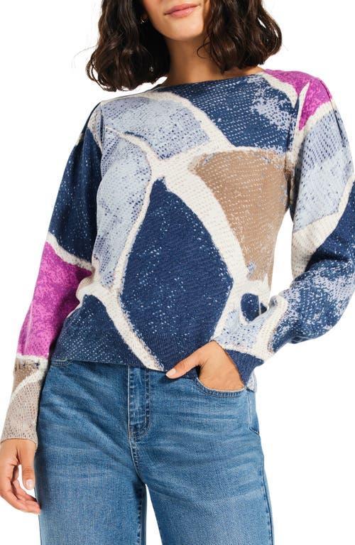 Nic+Zoe Printed Tiles Femme Sweater Product Image