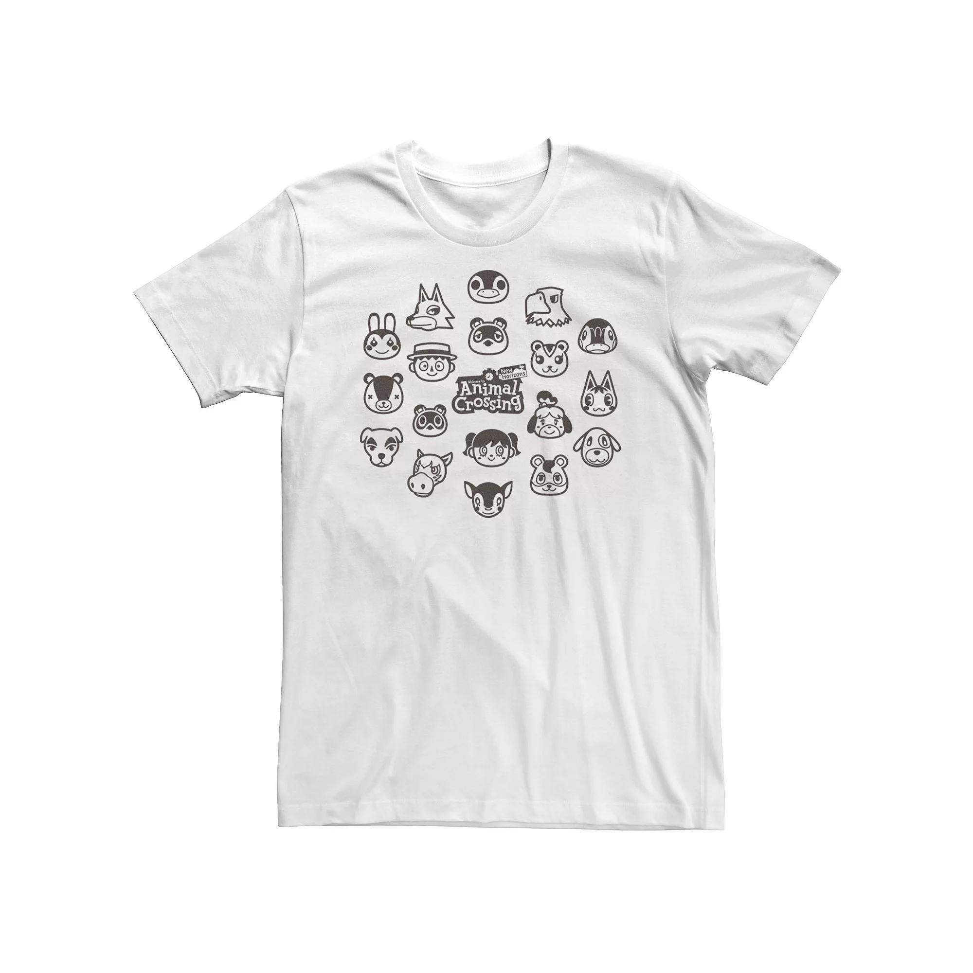 Big & Tall Animal Crossing New Horizons Group Shot Villagers Tee, Men's, Size: XL Tall, White Product Image
