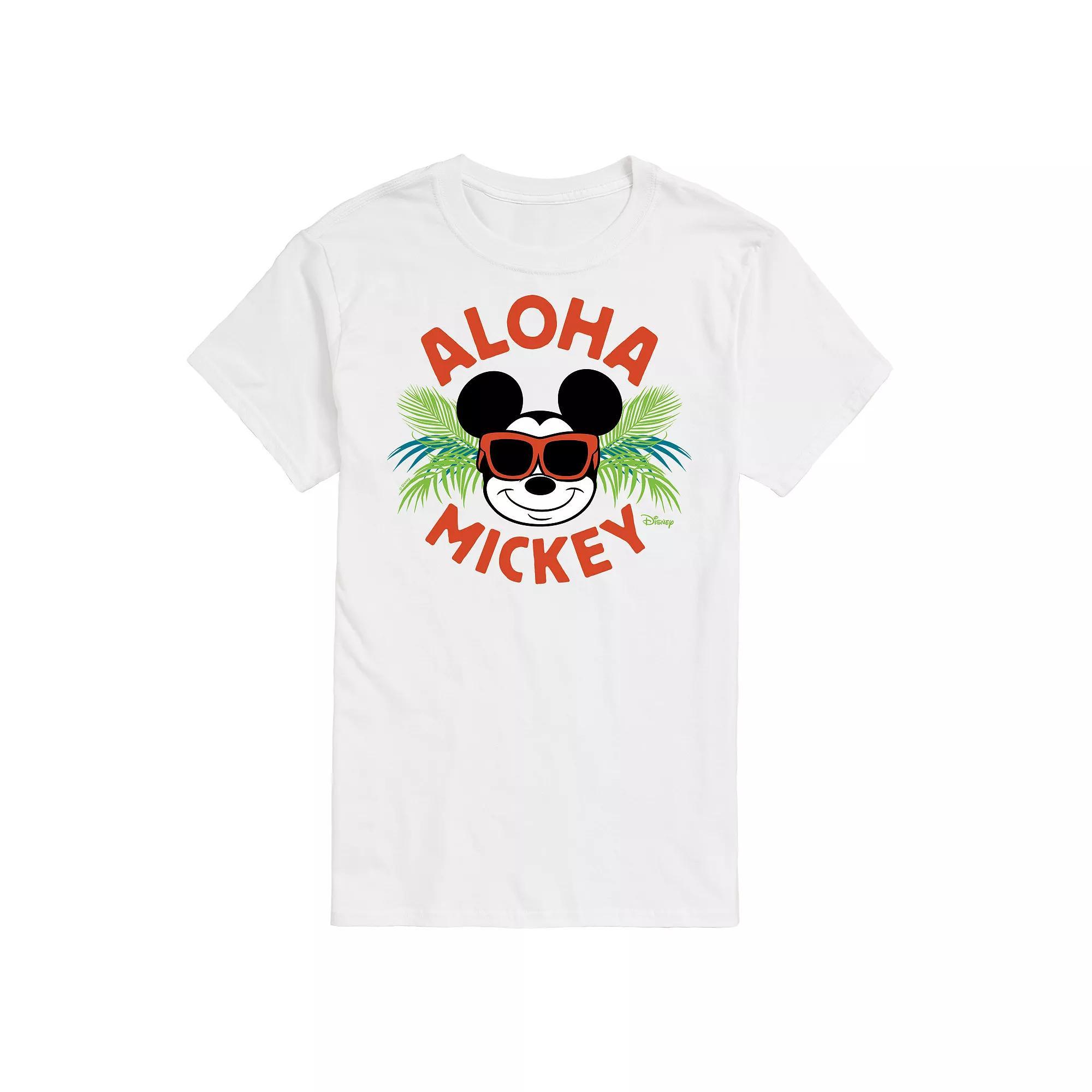 Disneys Mickey Mouse Aloha Graphic Tee, Mens Product Image