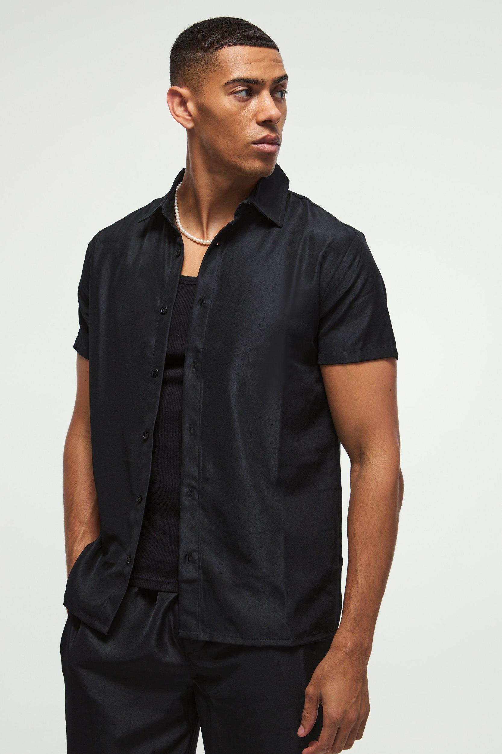 Regular Fit Soft Twill Smart Shirt & Pants Set | boohooMAN USA Product Image