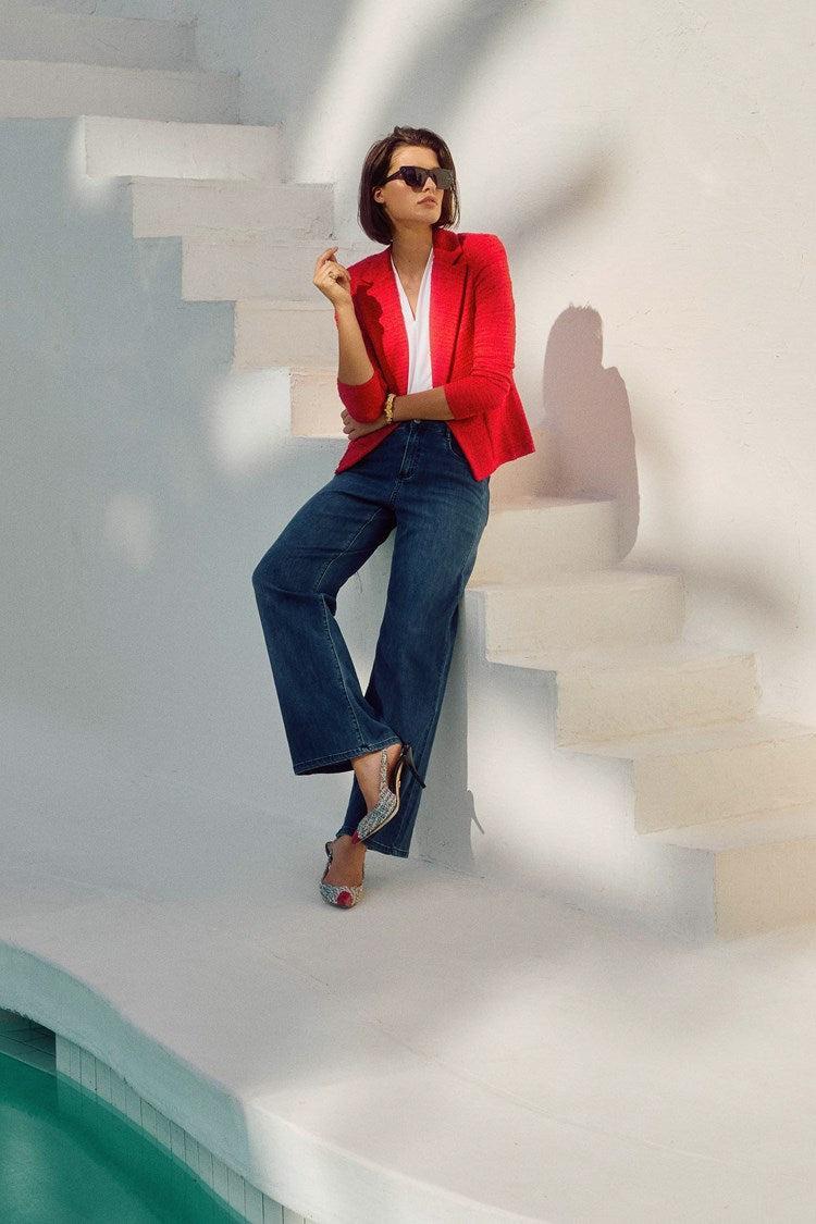 Goldie/Classic Wide Leg Stretch Jeans Product Image