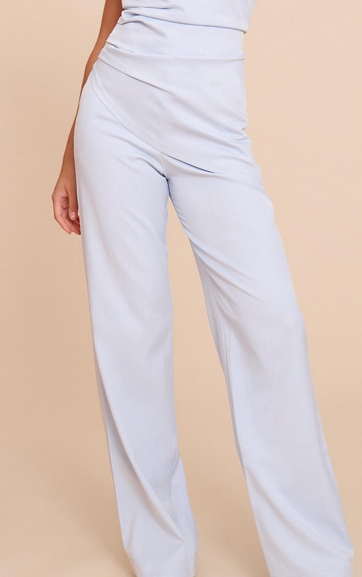  Powder Blue Tailored Woven Wide Leg Pants Product Image