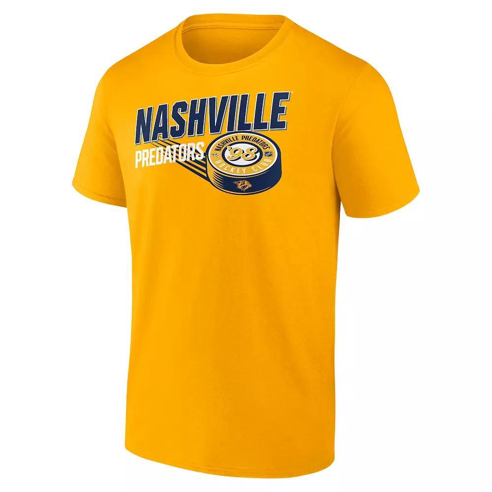 Men's Fanatics Nashville Predators NHL Biscuit Puck Tee, Size: Large, Pdt Yellow Product Image