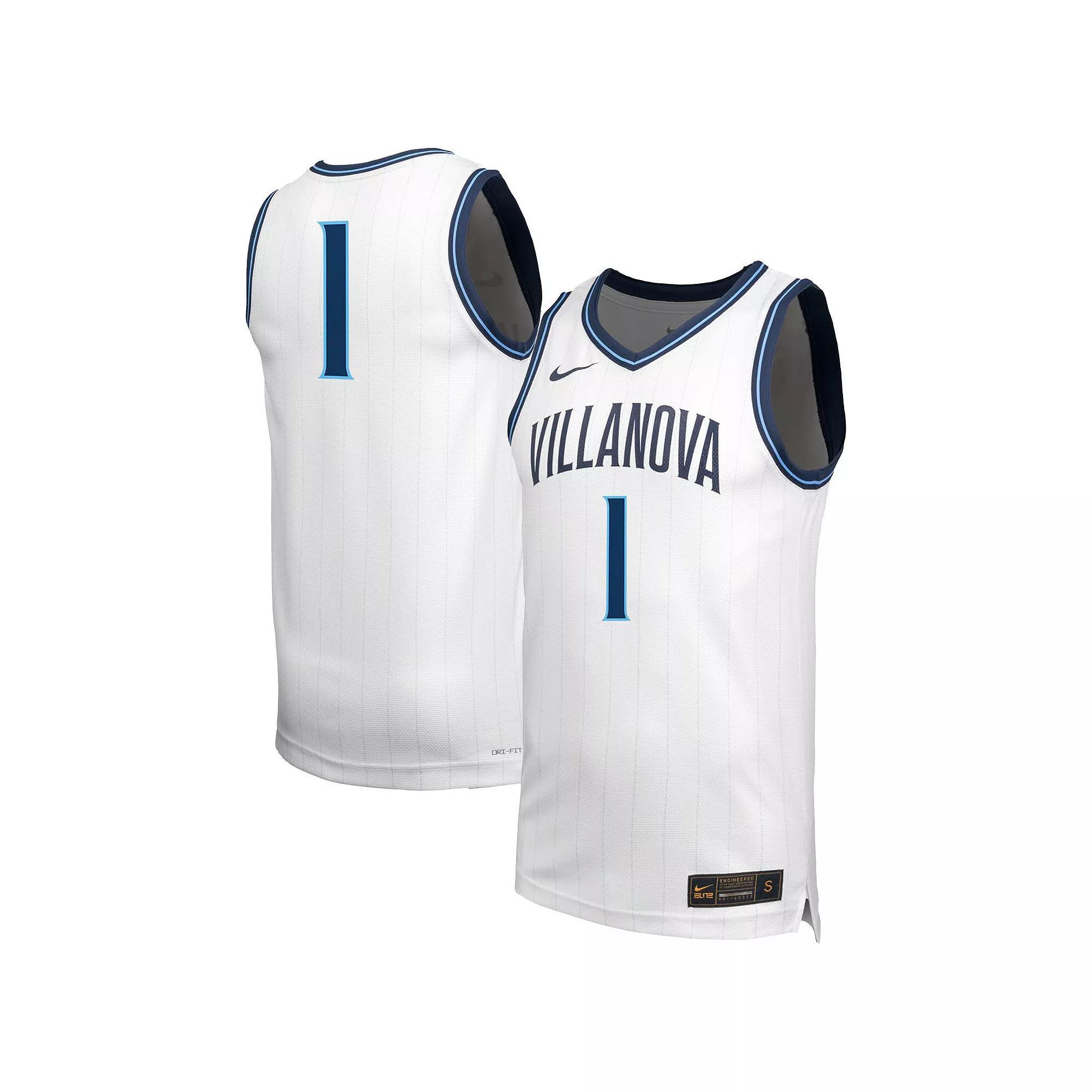 Men's Nike  White Villanova Wildcats #1 Retro Replica Basketball Jersey, Size: 2XL Product Image
