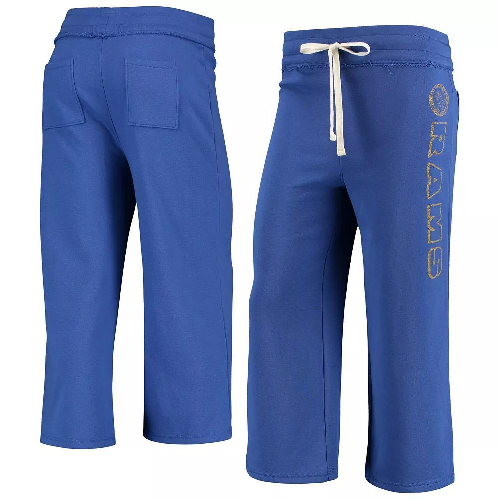 Women's Junk Food Royal Los Angeles Rams Cropped Pants, Size: Medium, Blue Product Image