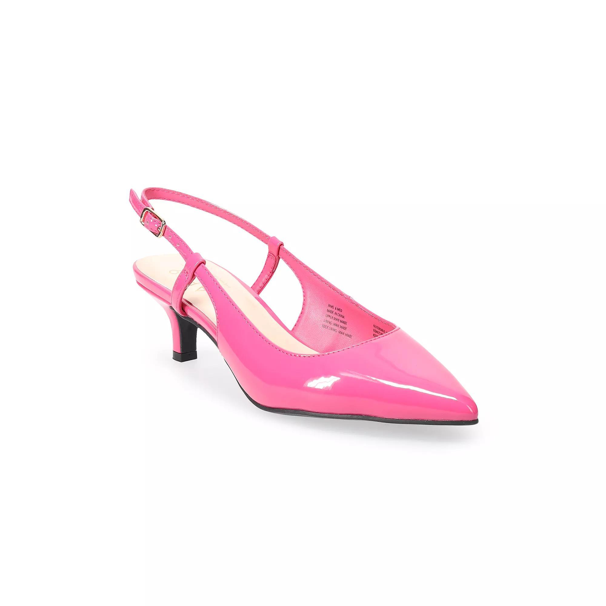 Apt. 9® Keerah Women's Slingback Kitten Heels, Pink Product Image