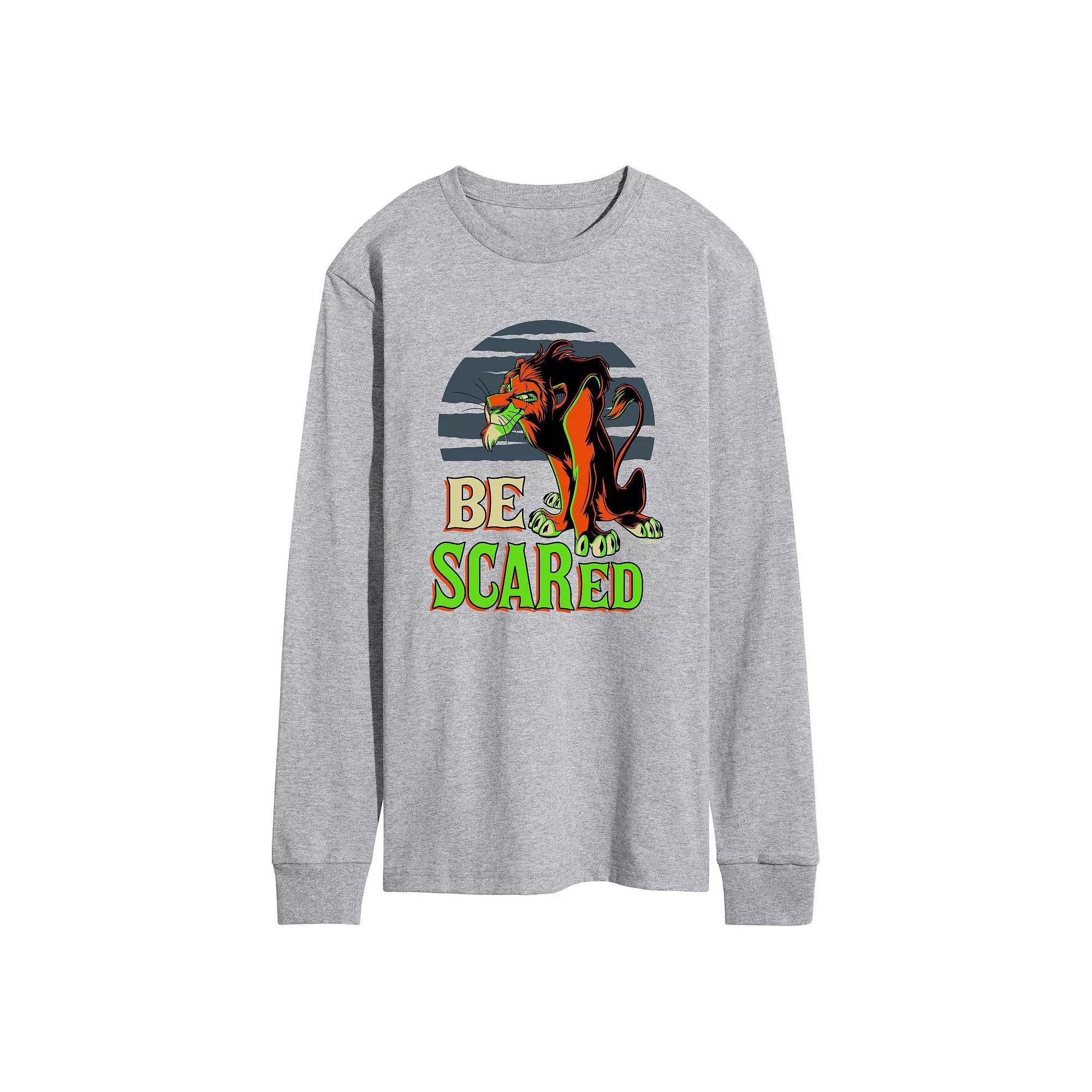 Disney Villains Lion King Scar Mens Be Scared Long Sleeve Graphic Tee Product Image