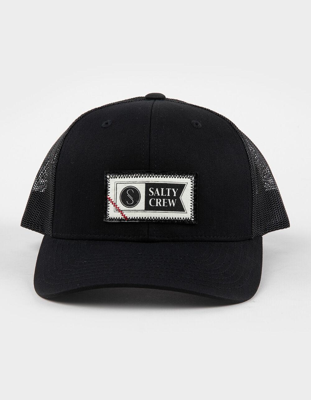SALTY CREW Topstitch Retro Trucker Hat - BLACK Product Image