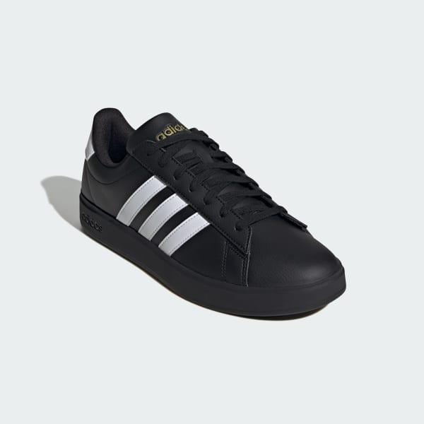 adidas Grand Court 2.0 Cloudfoam Men's Shoes, Size: 12, Black White Gold Product Image