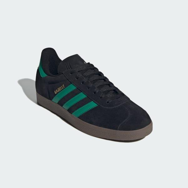 Mens adidas Gazelle Athletic Shoe - Black / Court Green / Gum Product Image