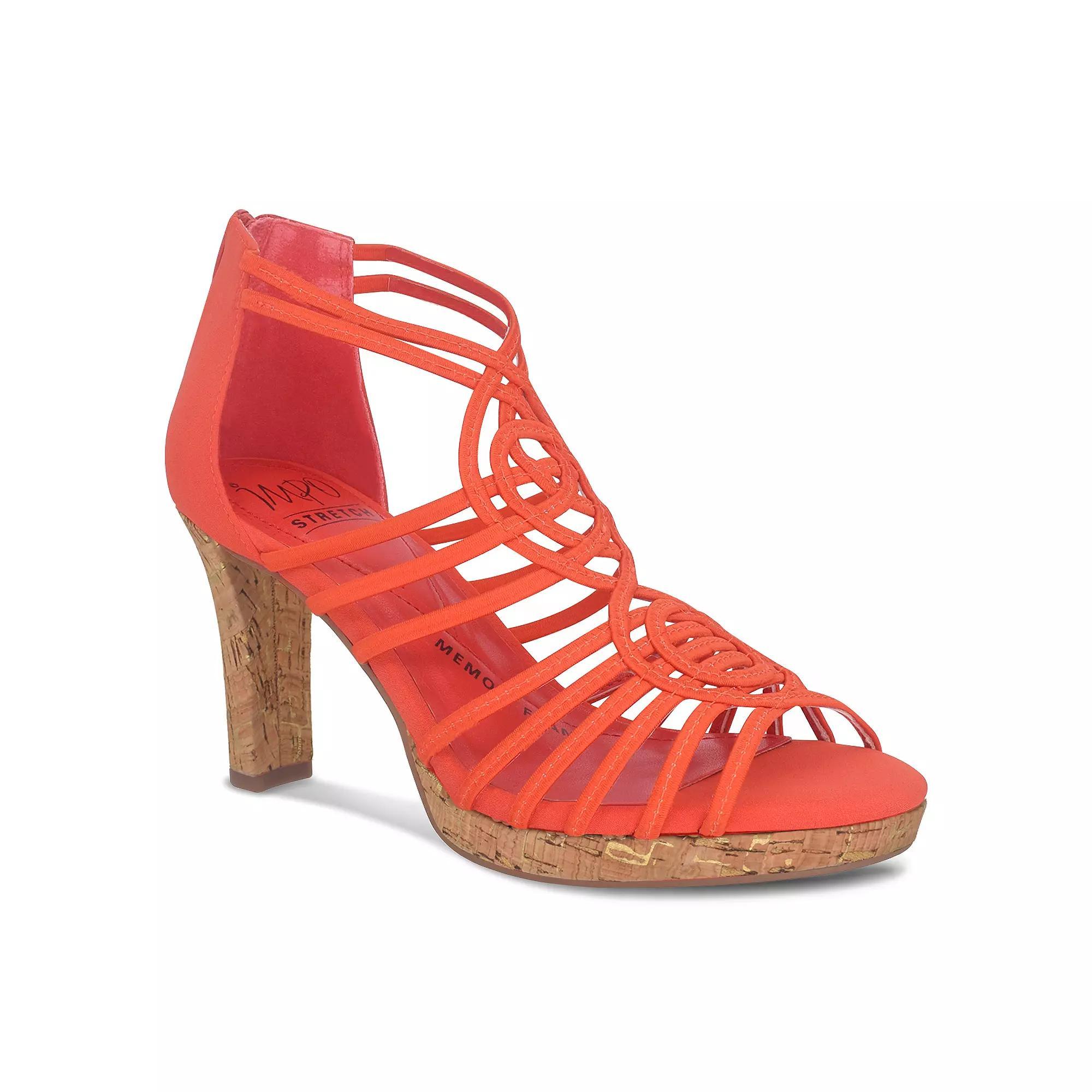 Impo Tiffany Women's Stretch Elastic Dress Memory Foam Sandals, Size: 8 Medium, Tangelo Product Image