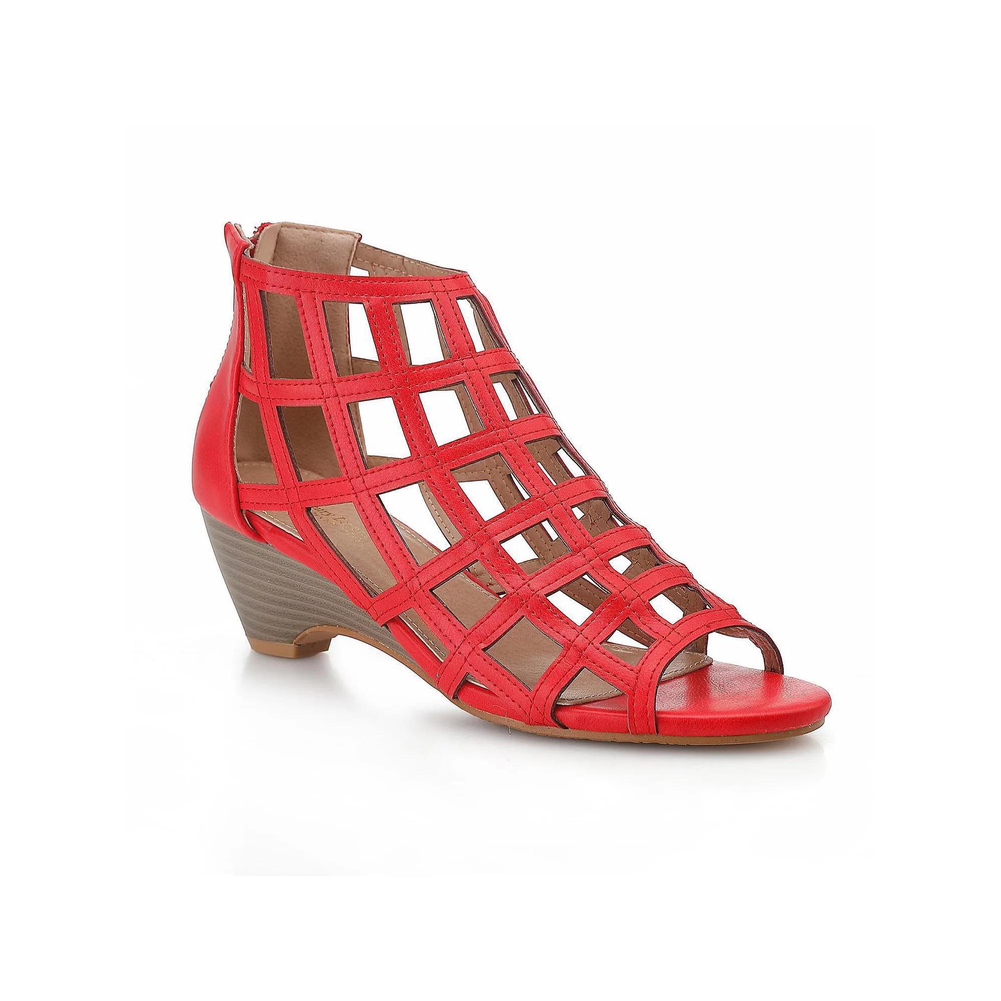 Henry Ferrera Bologna Women's Open Toe Sandals, Size: 7, Red Product Image
