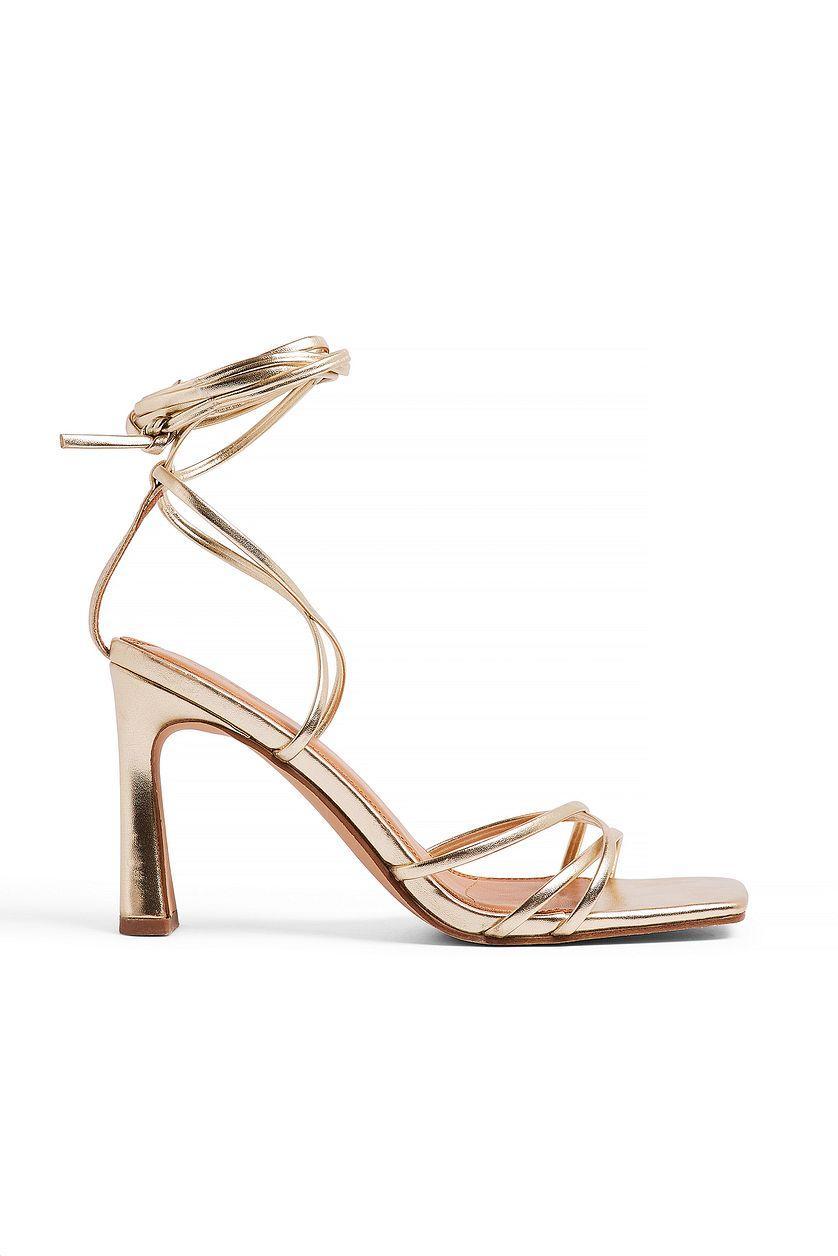 Squared Toe Strappy Heels Product Image