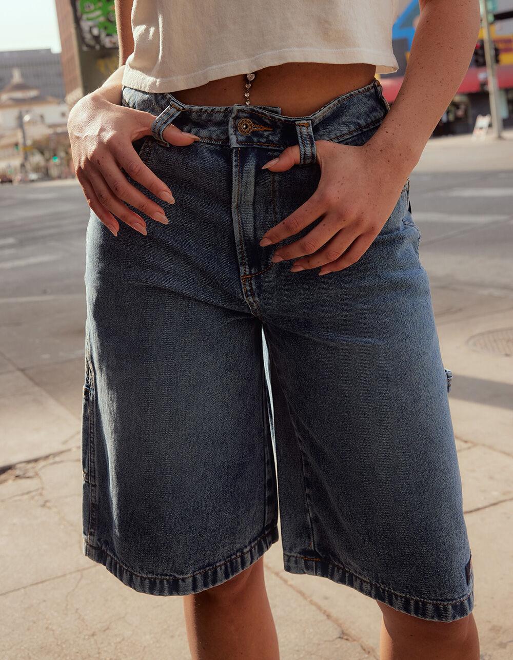 DICKIES Womens Carpenter Jorts - RINSE Product Image