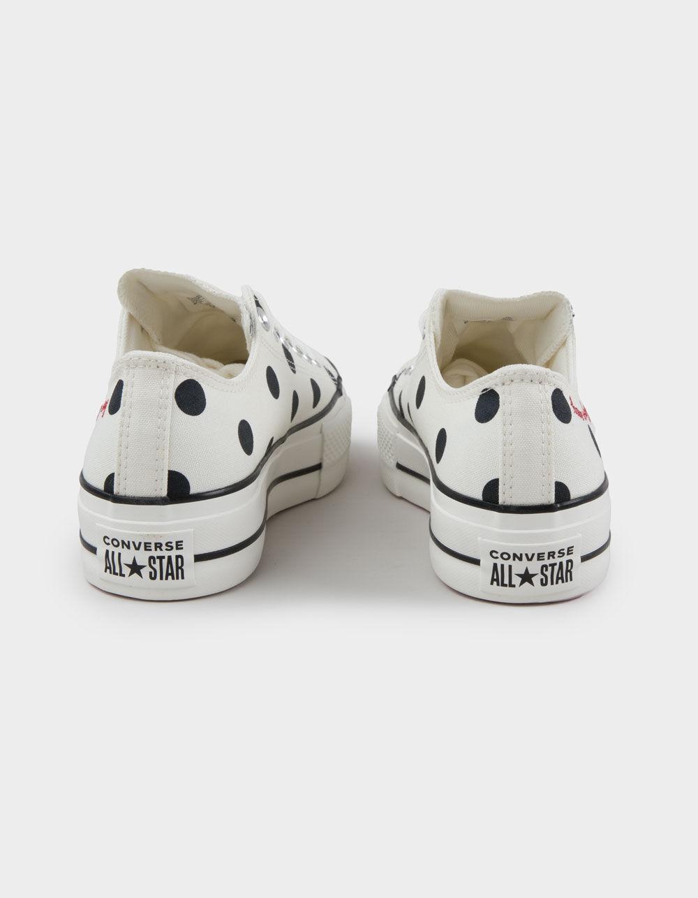 CONVERSE Chuck Taylor All Star Lift Womens Platform Polka Dot Shoes Product Image