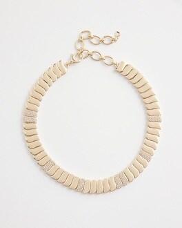 Gold Tone Pave Collar Necklace Product Image