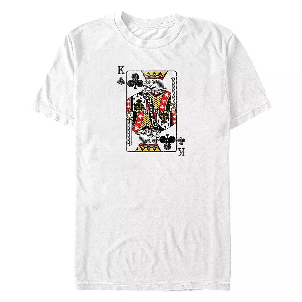 Big & Tall King Of Clubs Card Graphic Tee, Men's, Size: XL Tall, White Product Image
