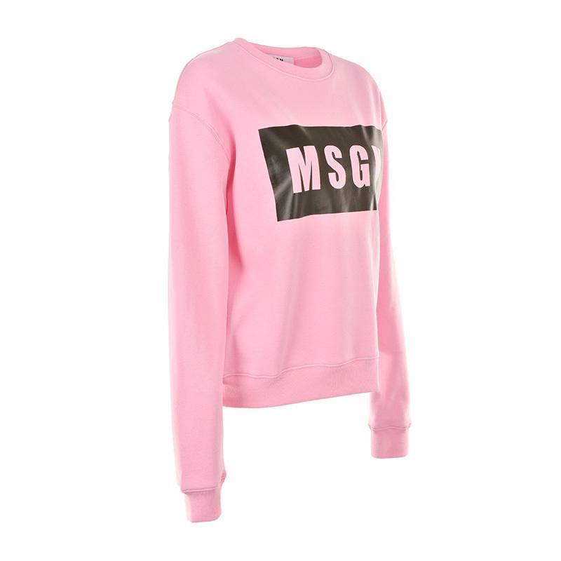 MSGM Logo Printed Sweater In Pink Product Image
