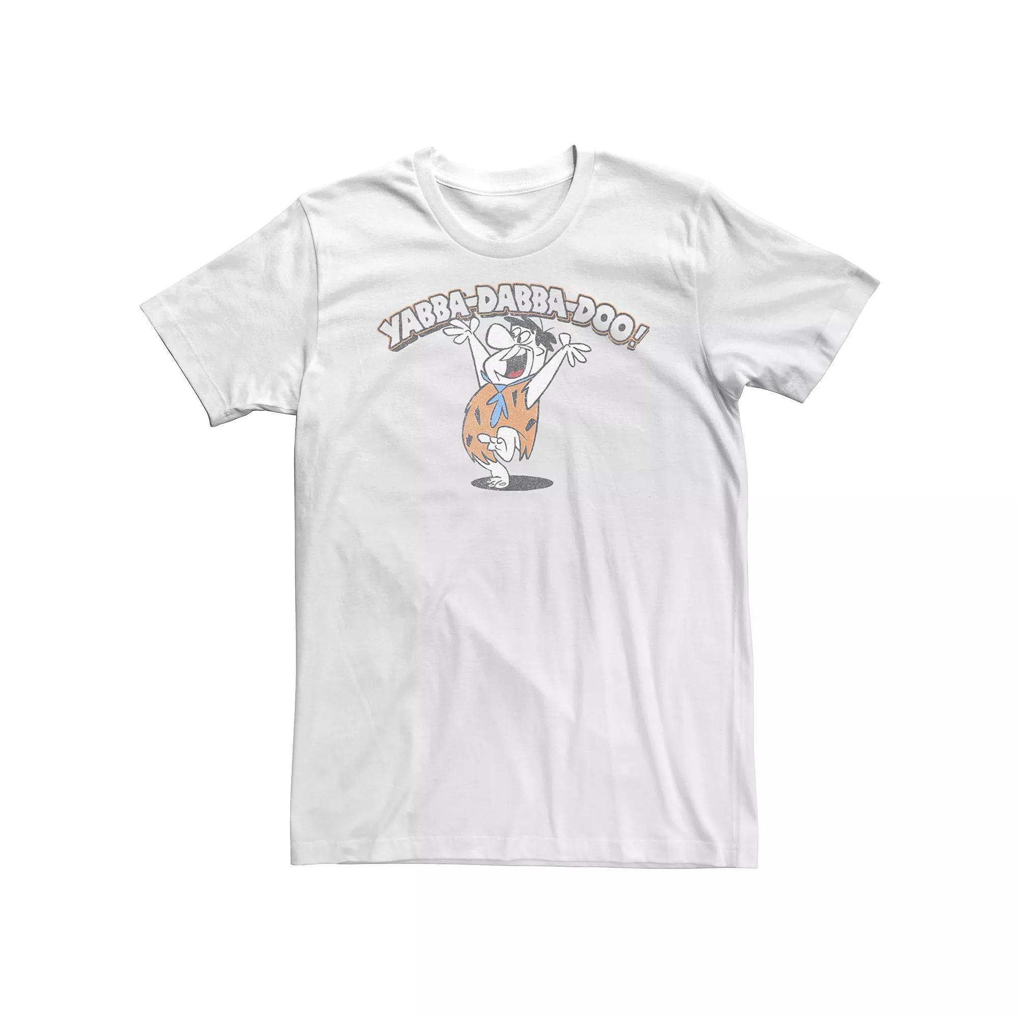 Big & Tall The Flintstones Yabba-Dabba-Doo! Tee, Men's, Size: 5XL, White Product Image
