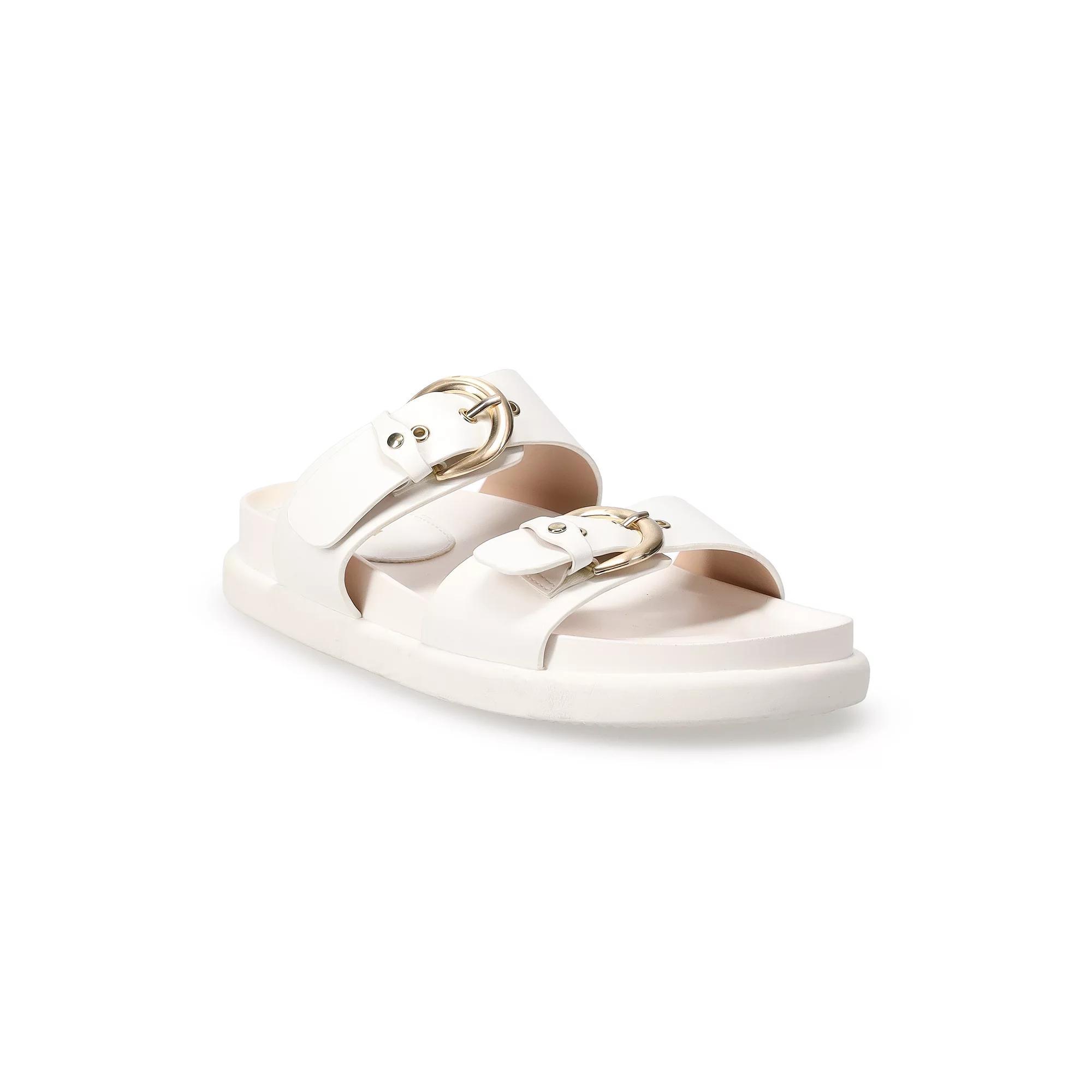 Sonoma Goods For Life® Nanette Women's Two Band Sandals, Size: 9.5, White Product Image