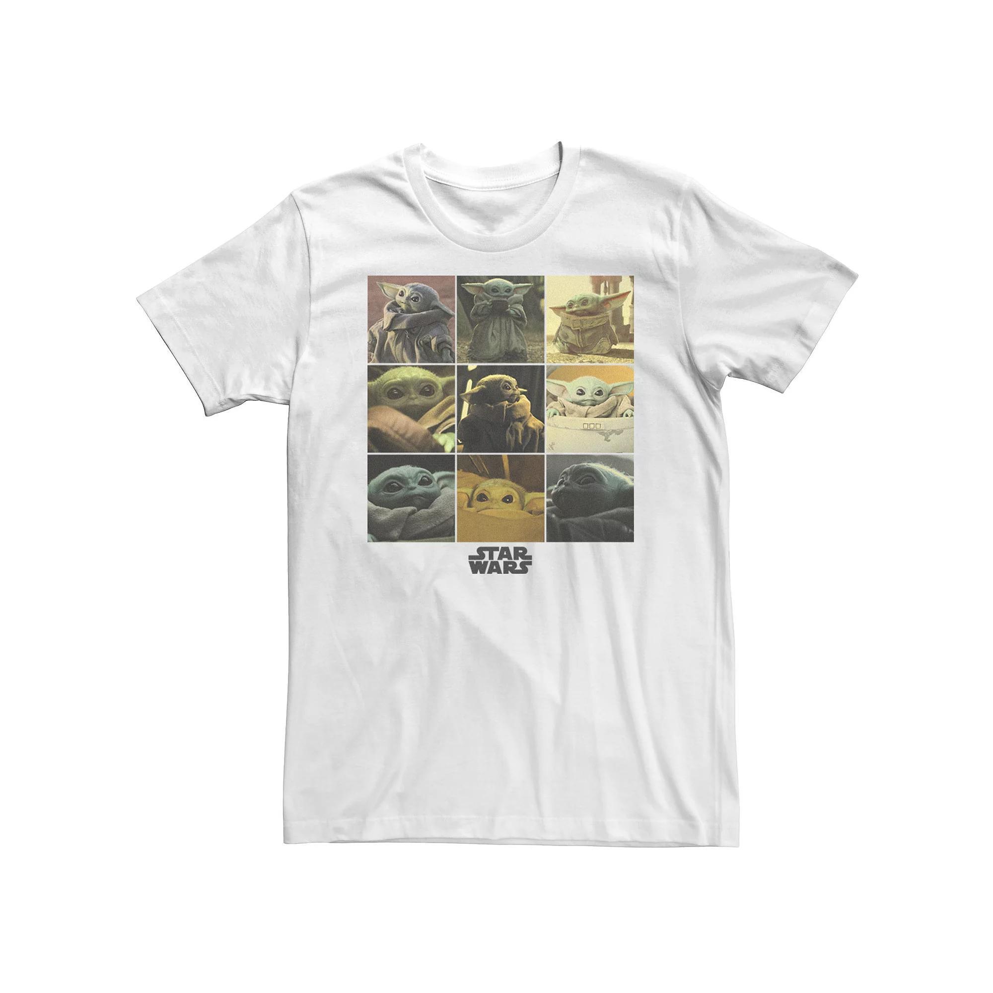Big & Tall Star Wars The Mandalorian The Child Box Up Grid Tee, Men's, Size: 3XL Tall, White Product Image
