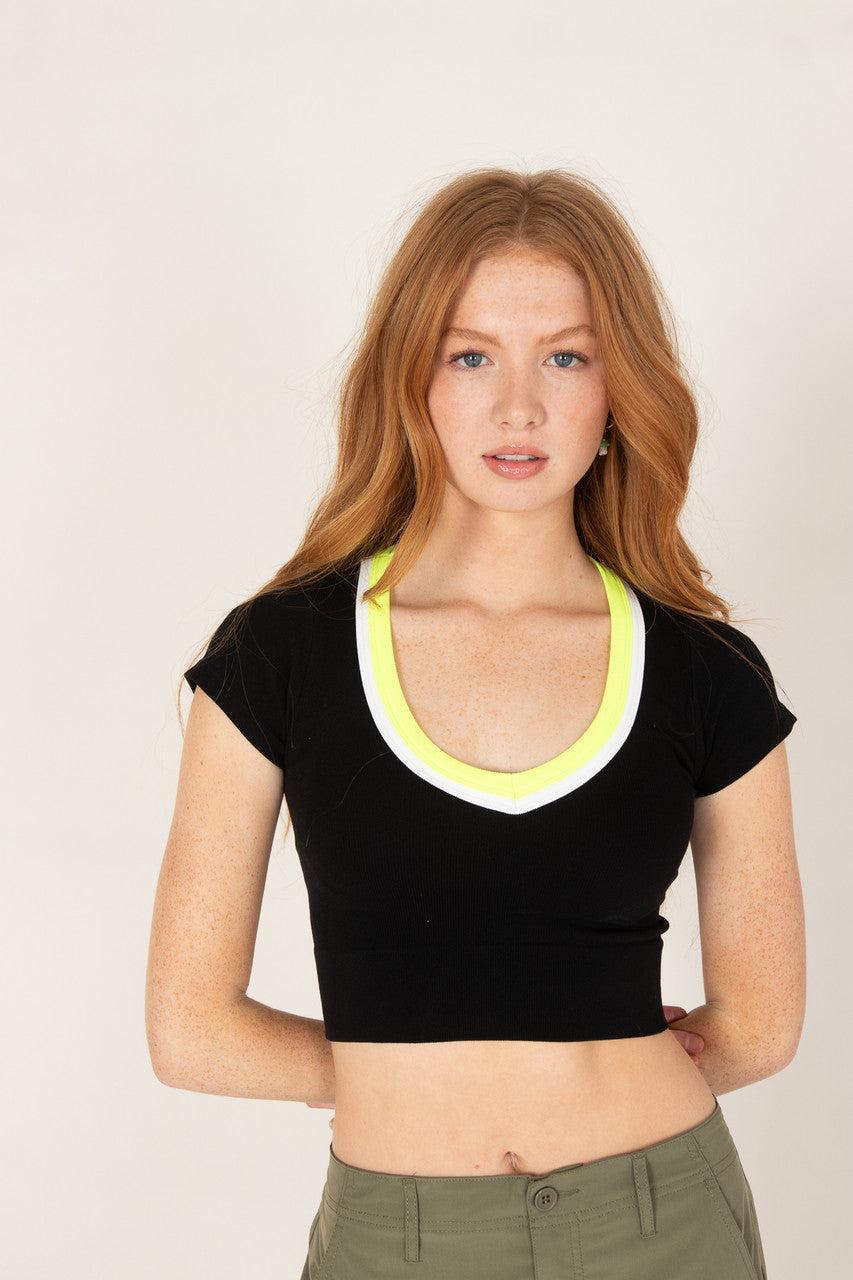 Deep V Seamless Ringer Product Image