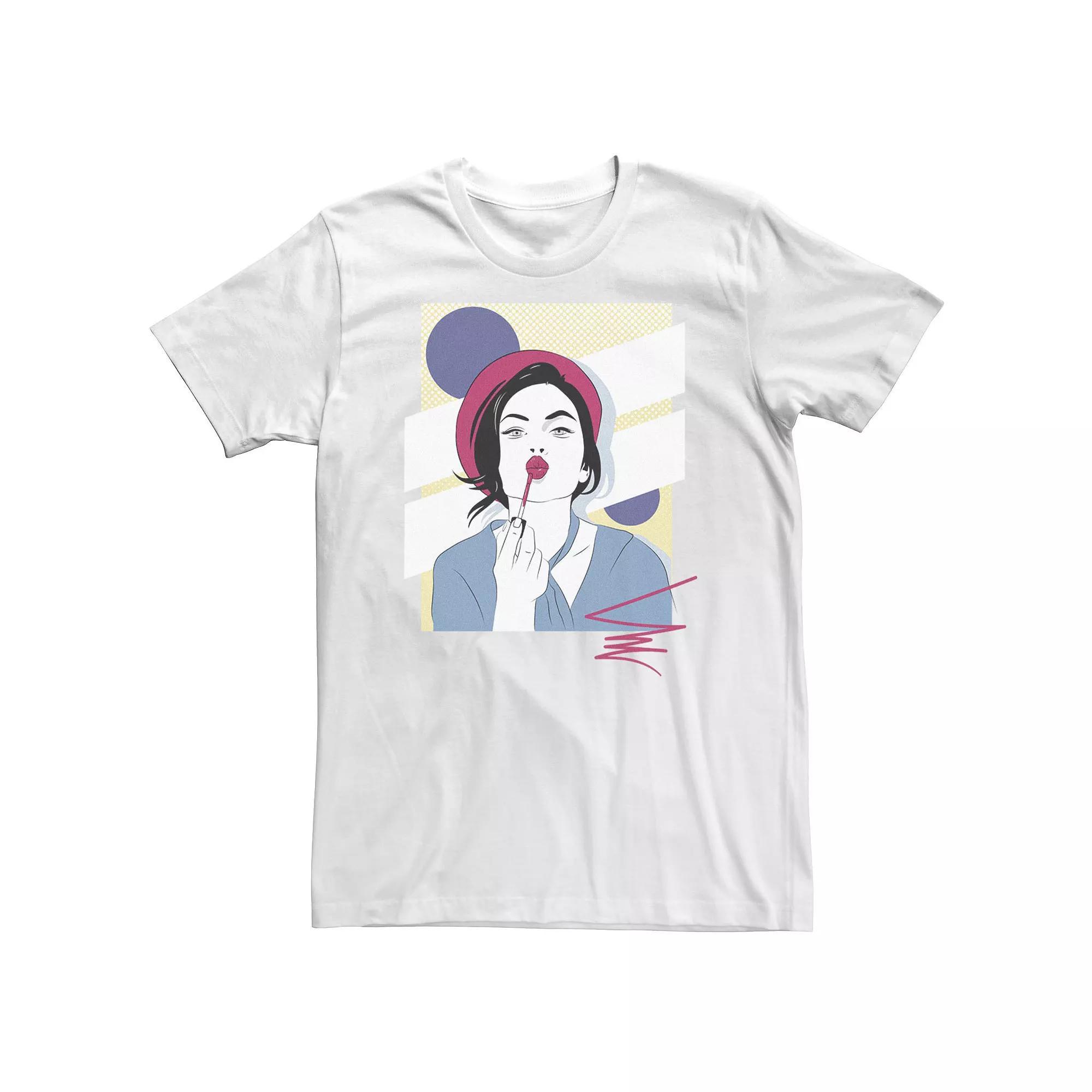 Big & Tall Abstract Lipstick Portrait Tee, Mens Product Image
