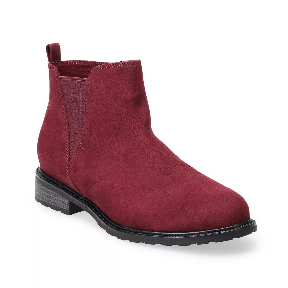 Sonoma Goods For Life Lottie Womens Chelsea Boots Red Product Image