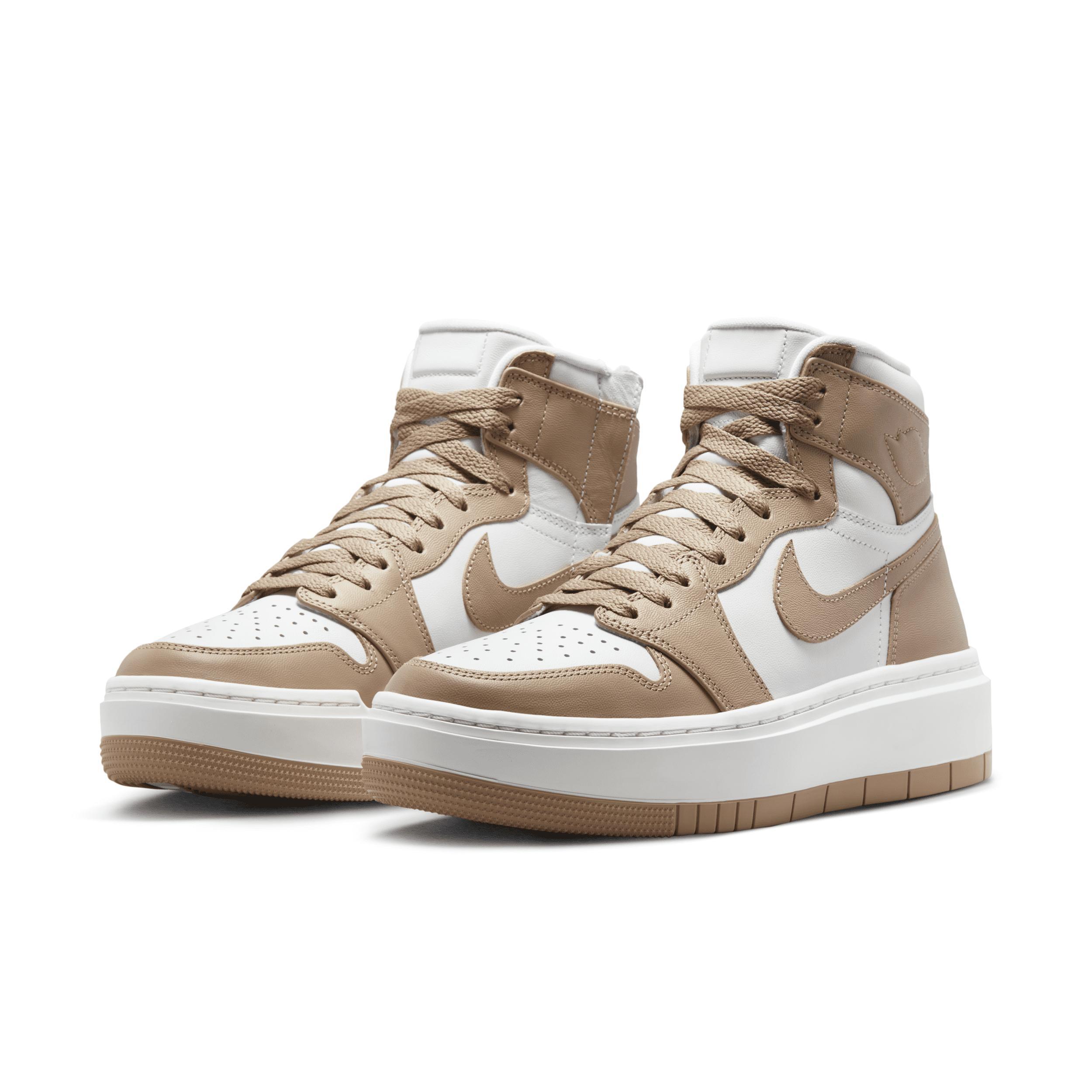 Jordan Womens Air 1 Elevate Mid - Basketball Shoes Desert Sail/White Product Image