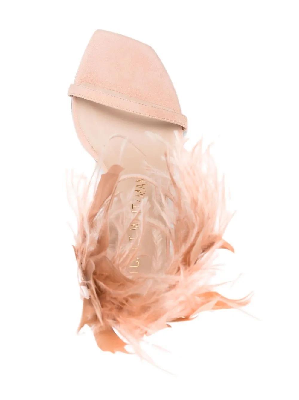 STUART WEITZMAN Plume Heeled Sandals In Pink Product Image