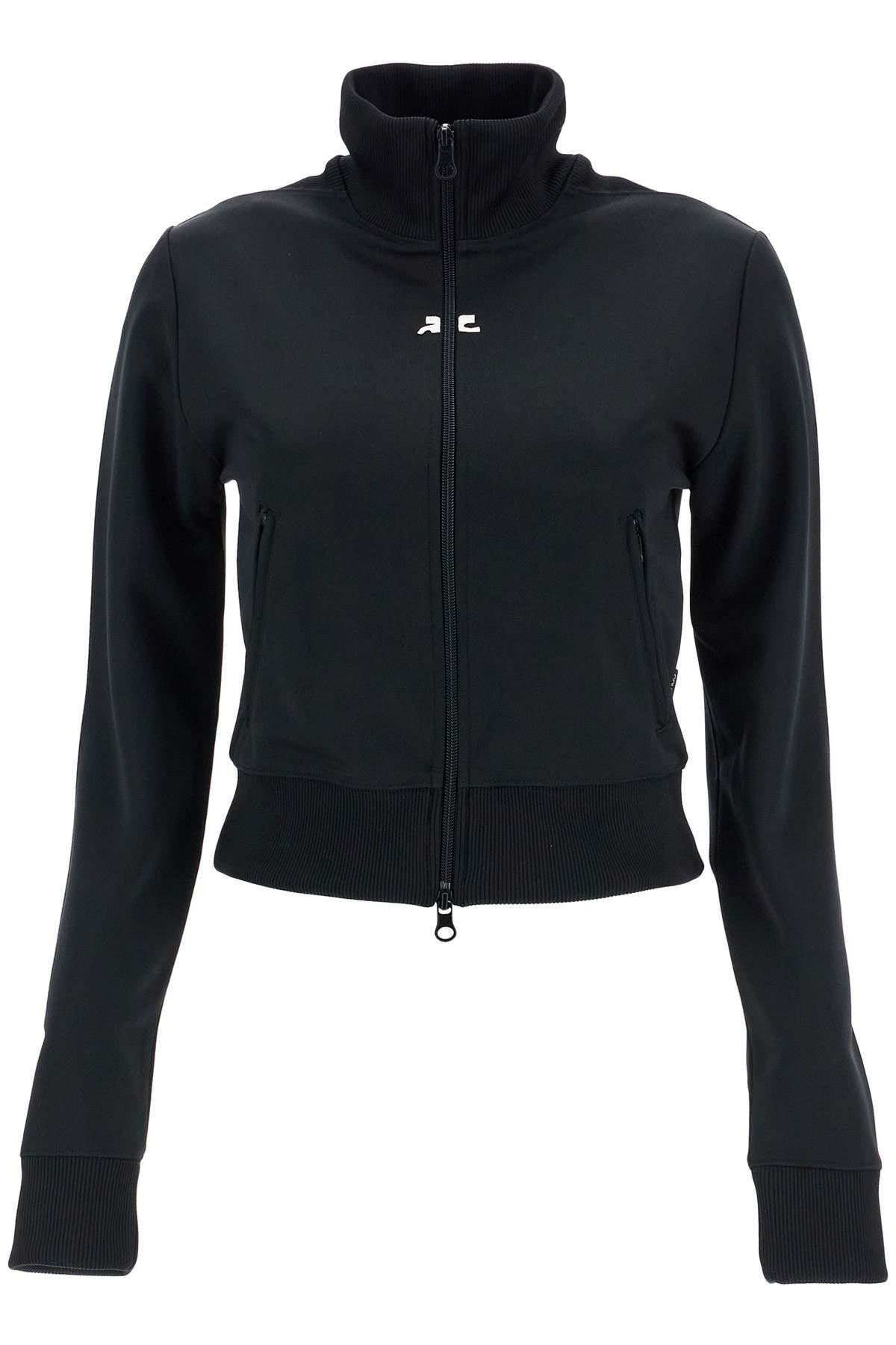 COURRÈGES Track Jacket In Jersey Interlock In Black Product Image