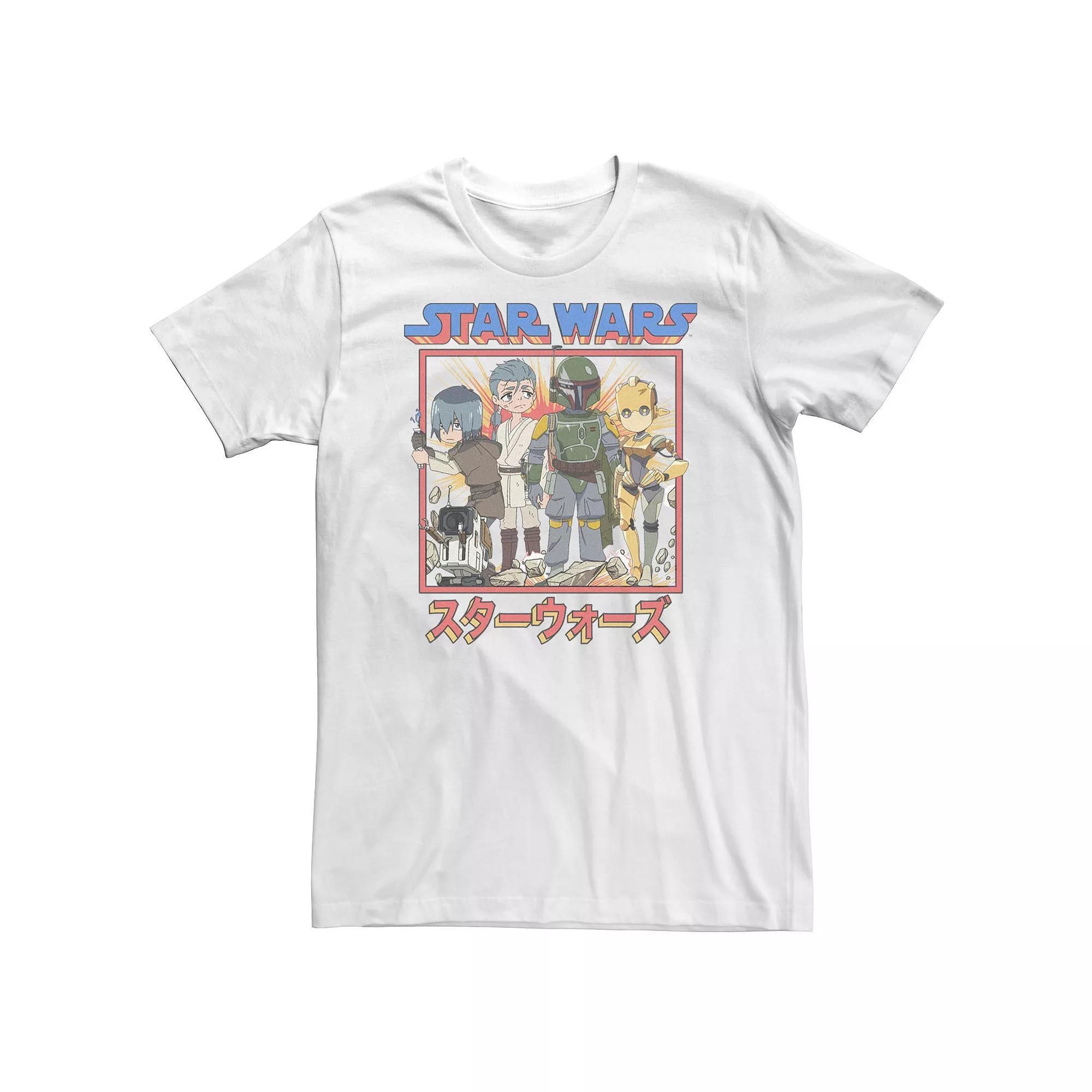 Big & Tall Star Wars: Visions Anime Group Poster Tee, Men's, Size: 4XLT, White Product Image