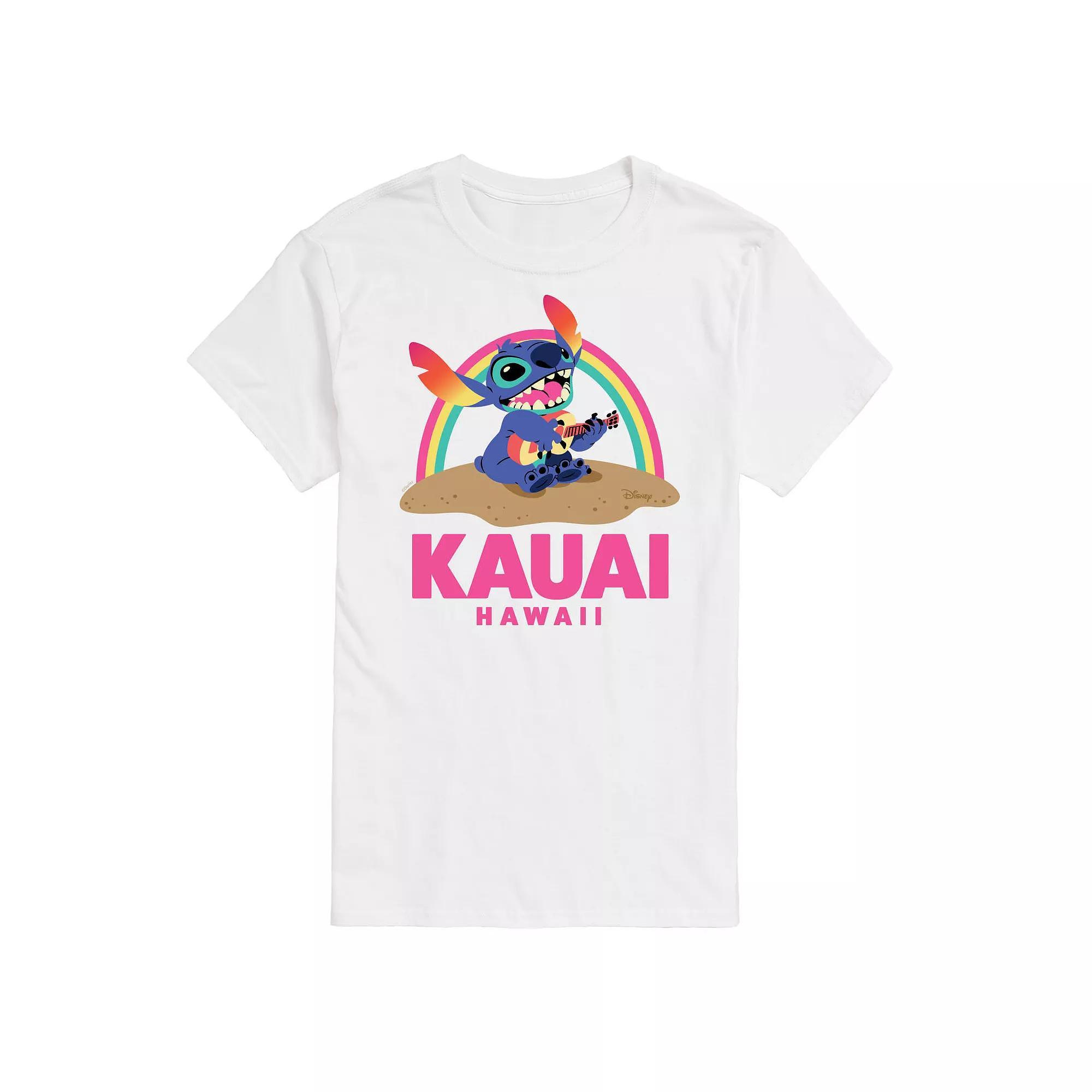 Disneys Lilo & Stitch Big & Tall Kauai Hawaii Graphic Tee, Mens Heather Grey Product Image