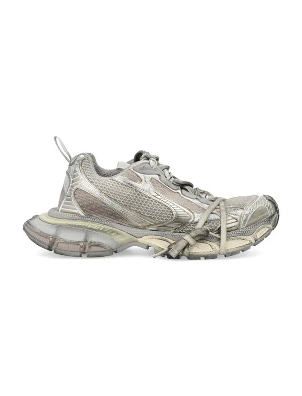BALENCIAGA Mens Cream Comb 3xl Logo-embossed Mesh Low-top Trainers Product Image