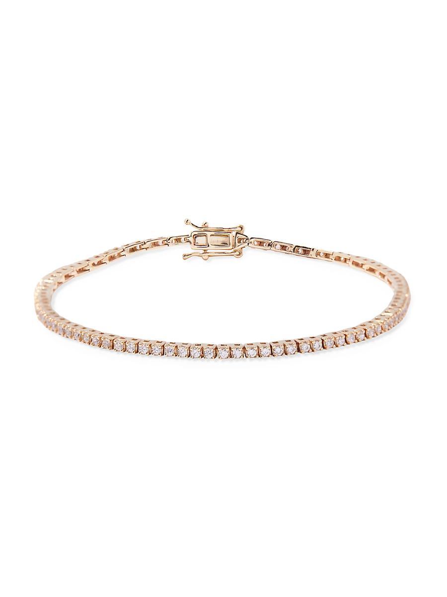 Womens Vivian 14K Yellow Gold & 0.92 TCW Lab-Grown Diamond Tennis Bracelet Product Image
