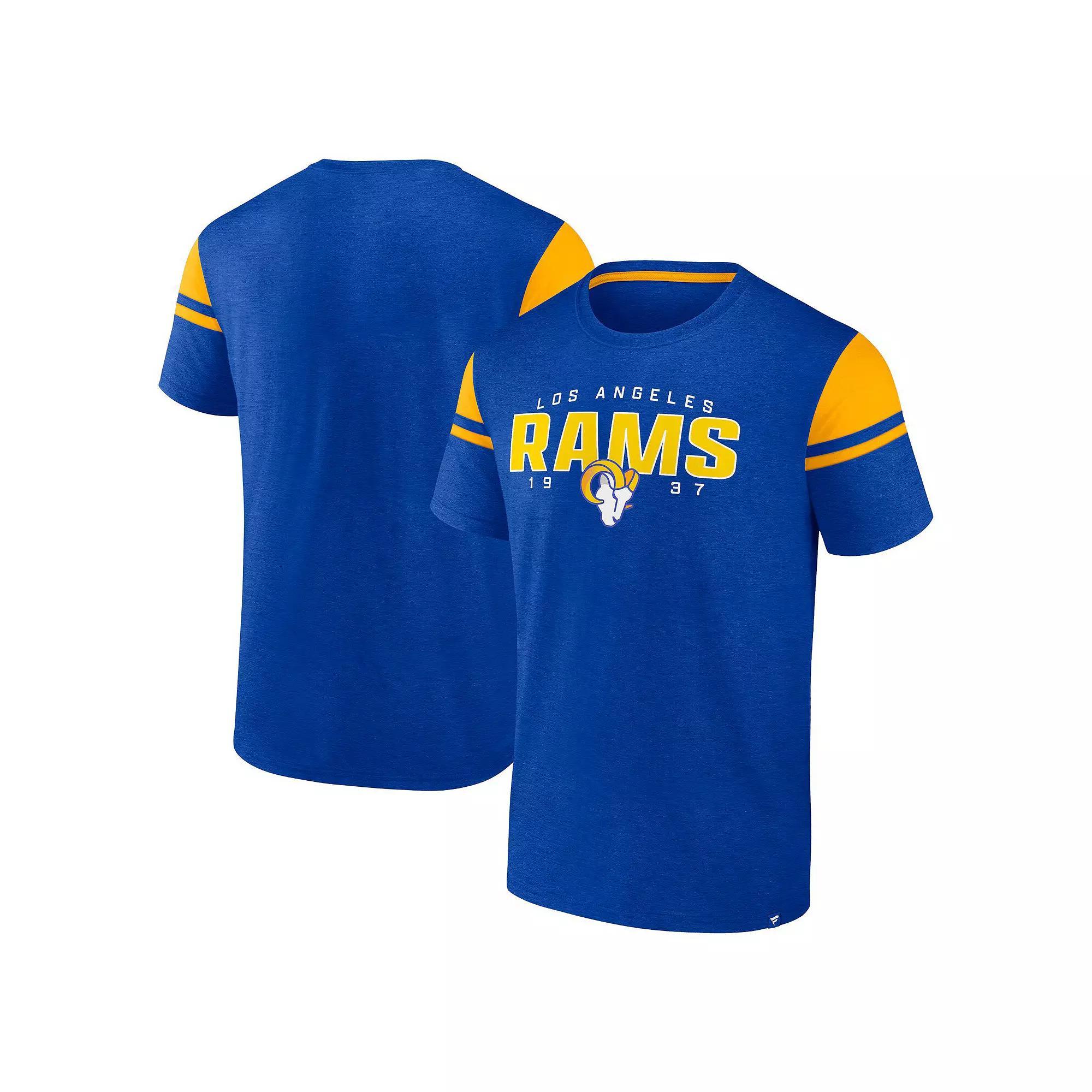 Men's Fanatics Royal Los Angeles Rams Old School Play Slub T-Shirt, Size: Large, Blue Product Image