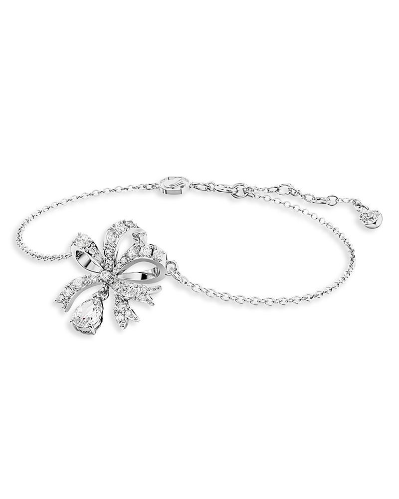 Swarovski Volta Crystal Bow Link Bracelet in Rhodium Plated Product Image