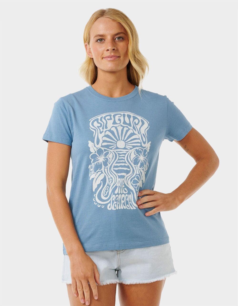 RIP CURL High Tide Psychic Womens Tee - DUSTY BLUE Product Image