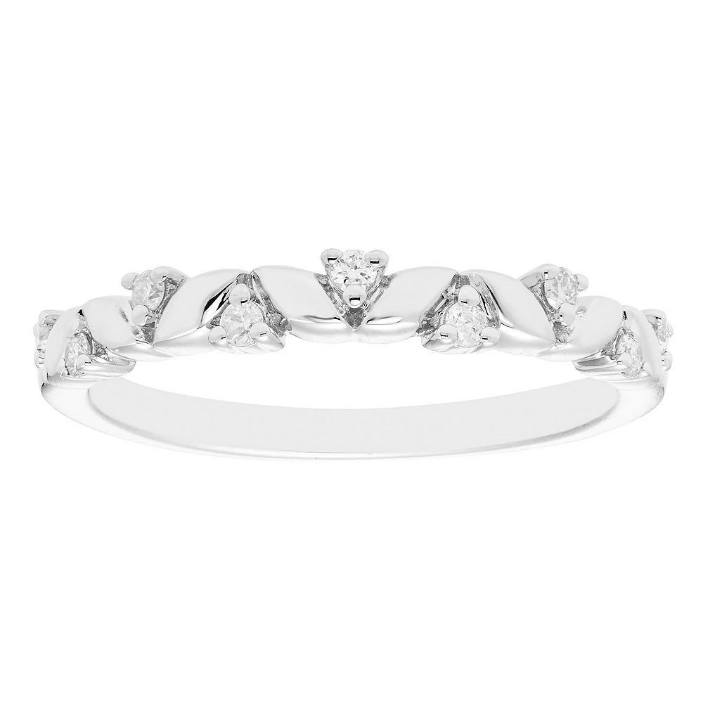 Boston Bay Diamonds Sterling Silver 1/5 Carat T.W. Diamond Ring, Womens Product Image