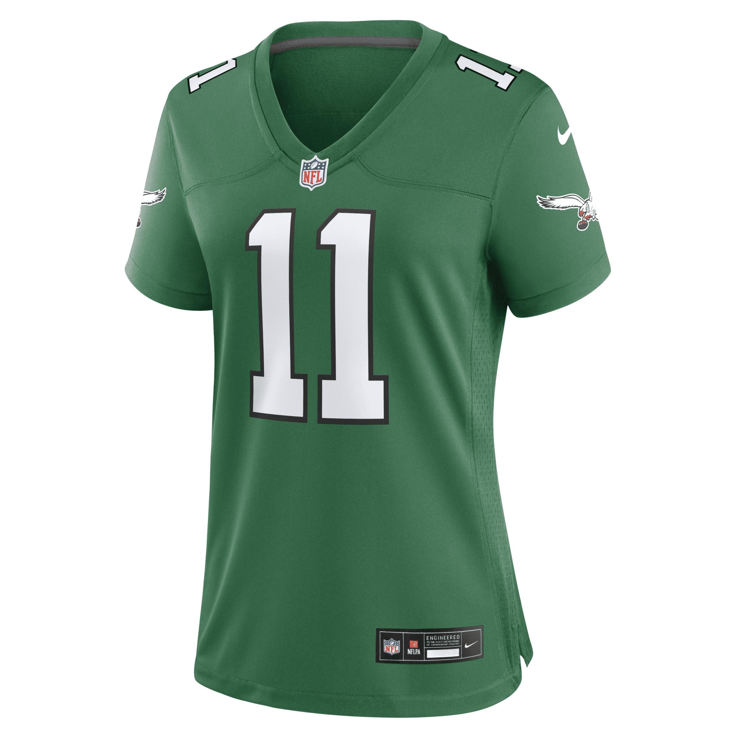 Women's Nike A.J. Brown Kelly Green Philadelphia Eagles Alternate Player Game Jersey, Size: Small Product Image