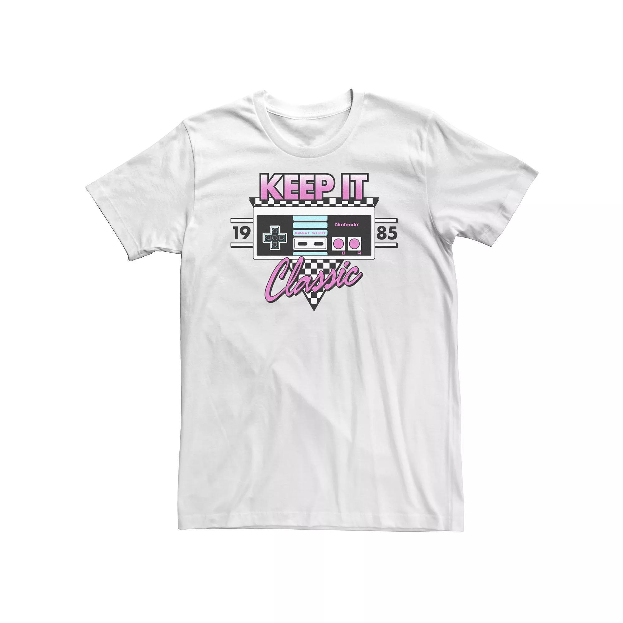 Big & Tall Nintendo 1985 Classic NES Controller Tee, Men's, Size: 4XL, White Product Image