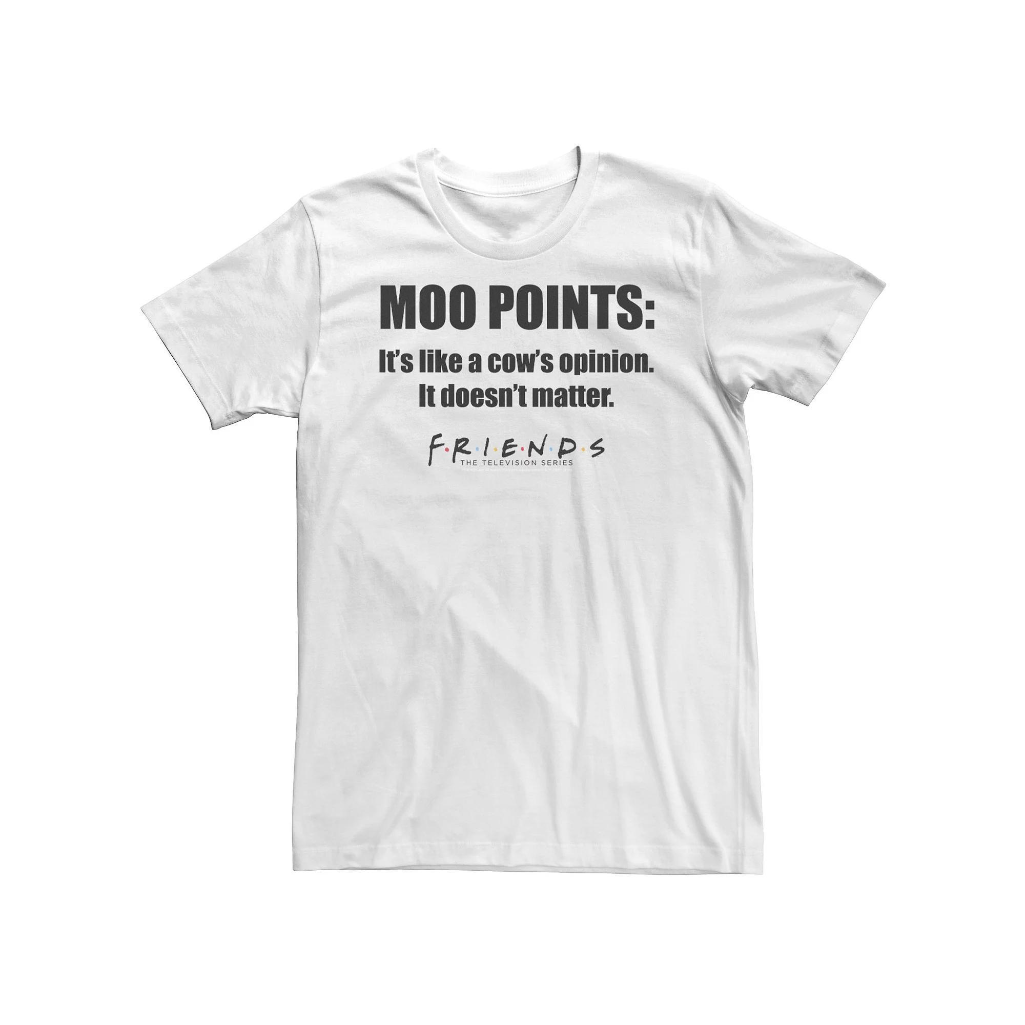 Big & Tall Friends Moo Points It's Like A Cow's Opinion Quote Tee, Men's, Size: 4XL, White Product Image