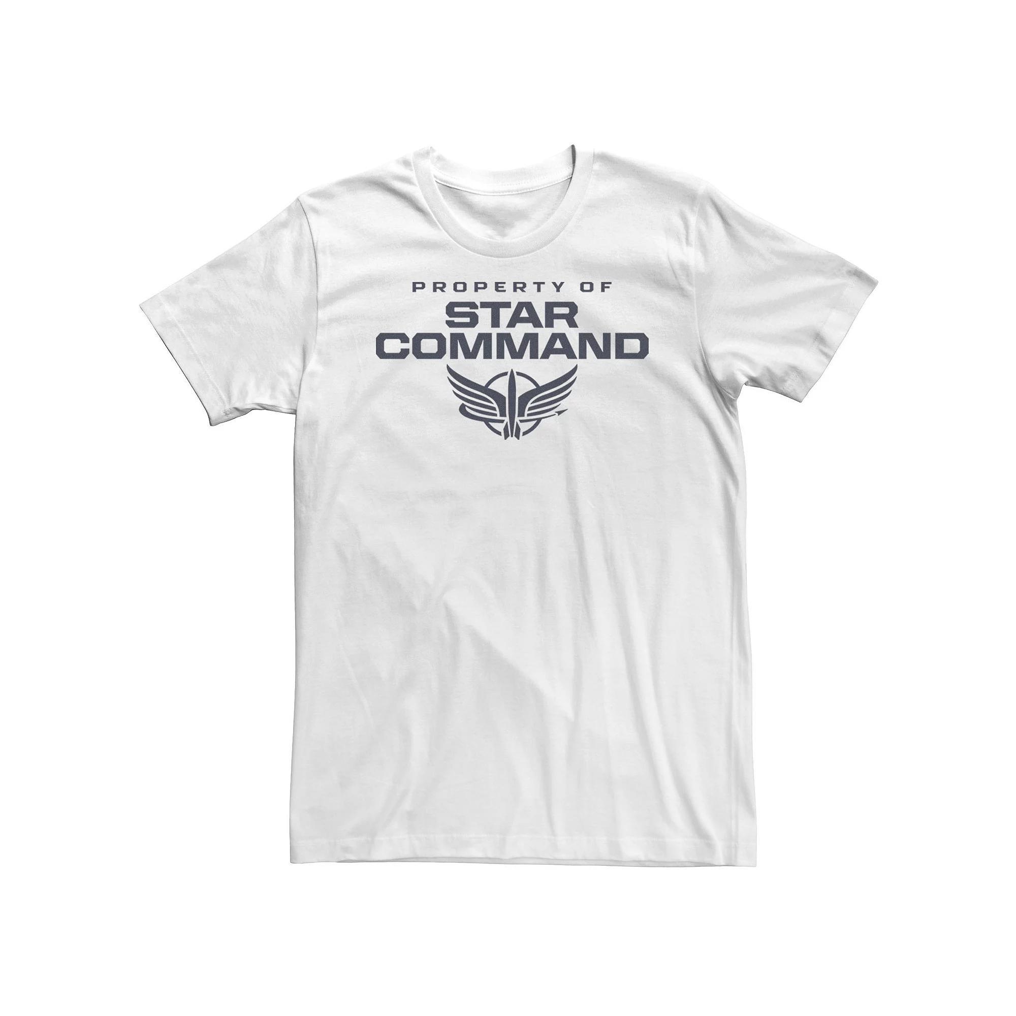Big & Tall Disney / Pixar Lightyear Property Of Star Command Logo Tee, Mens Athletic Grey Product Image