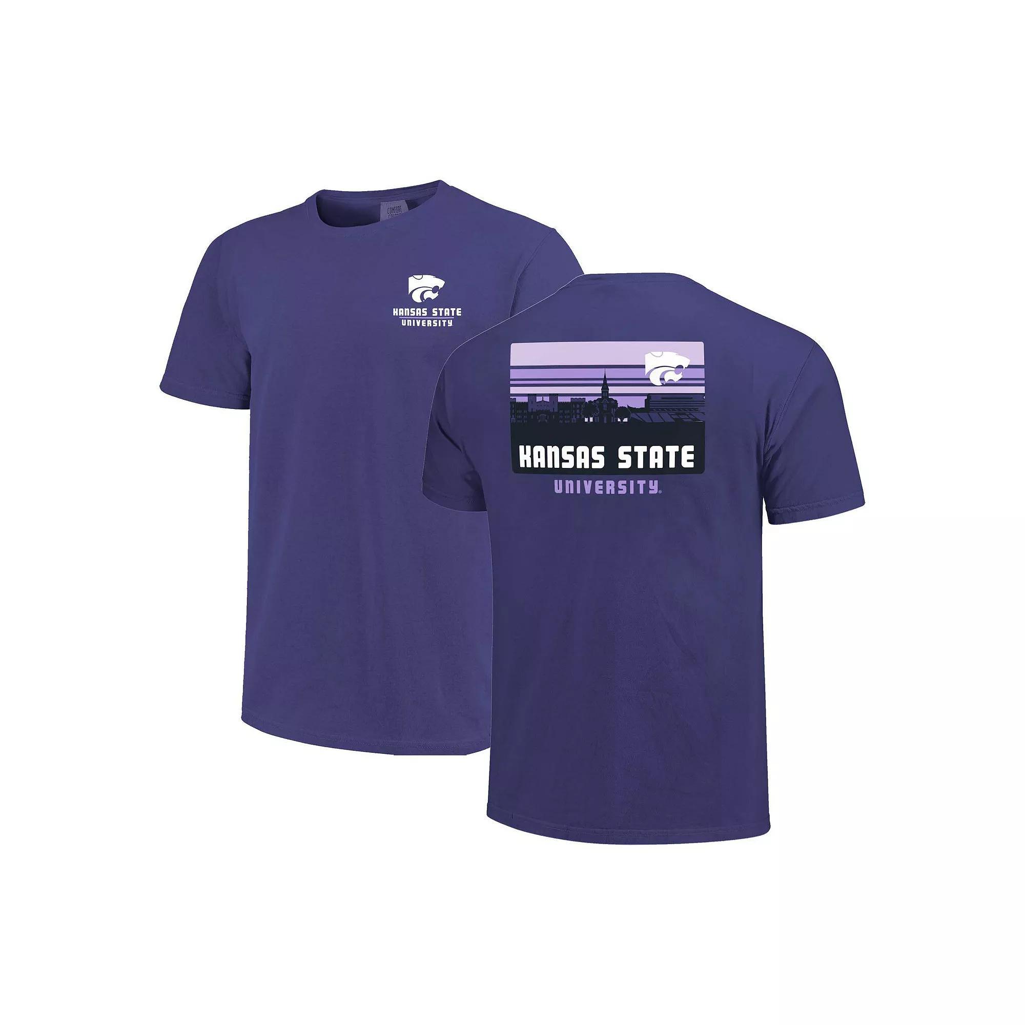 Men's Purple Clemson Tigers Striped Campus Skyline T-Shirt, Size: 2XL Product Image