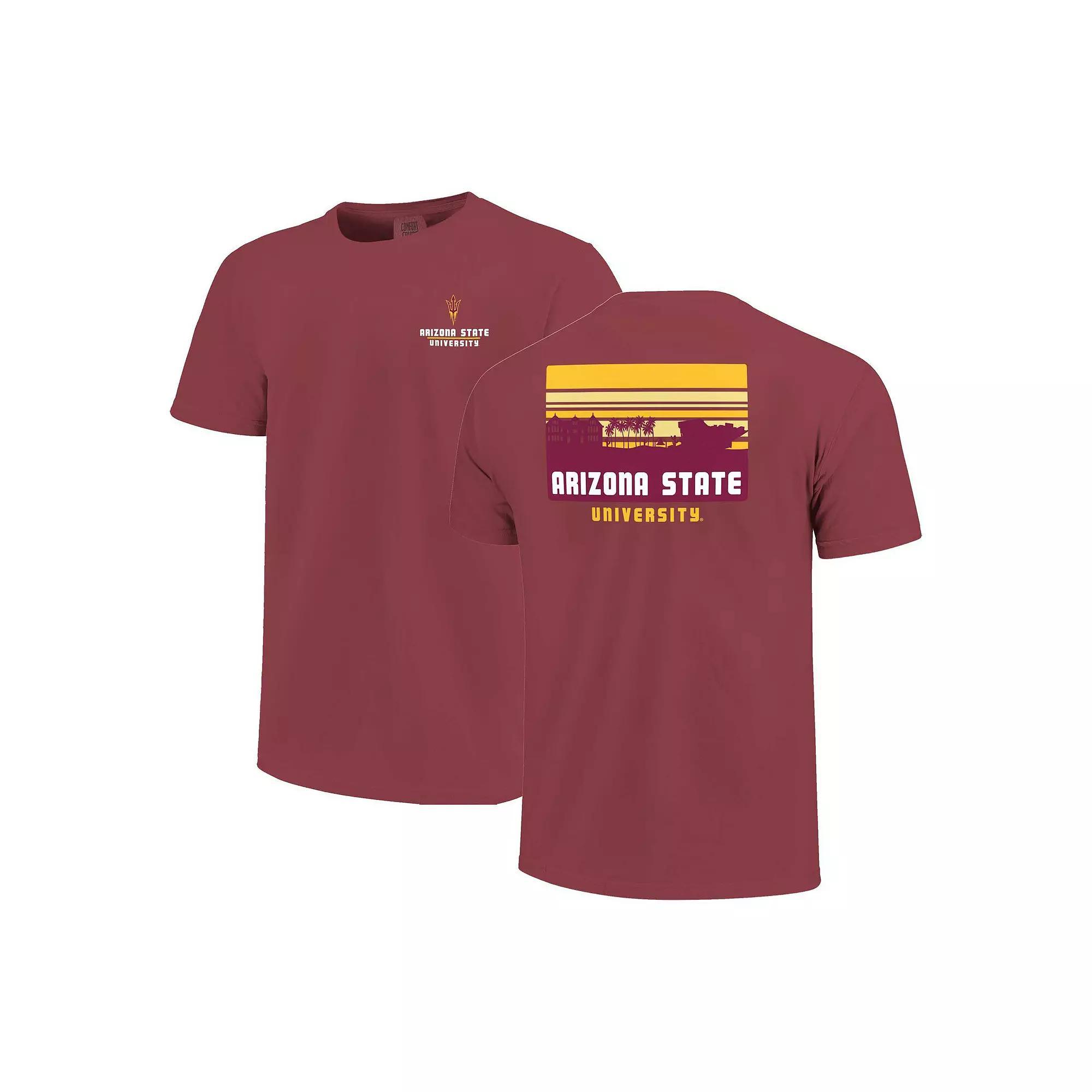 Men's Maroon Arizona State Sun Devils Striped Campus Skyline T-Shirt, Size: 3XL, Red Product Image