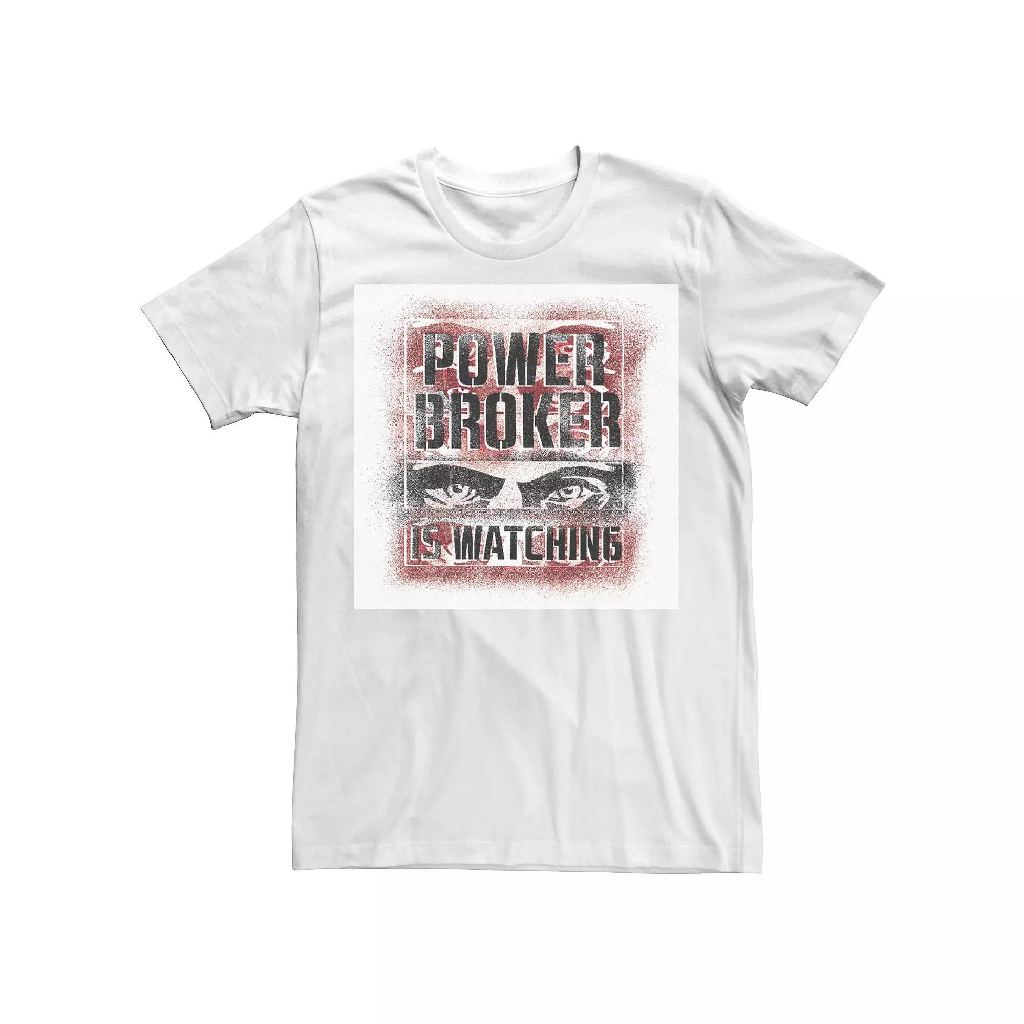 Men's Marvel Falcon & Winter Soldier Power Broker Is Watching Tee, Size: XL, White Product Image